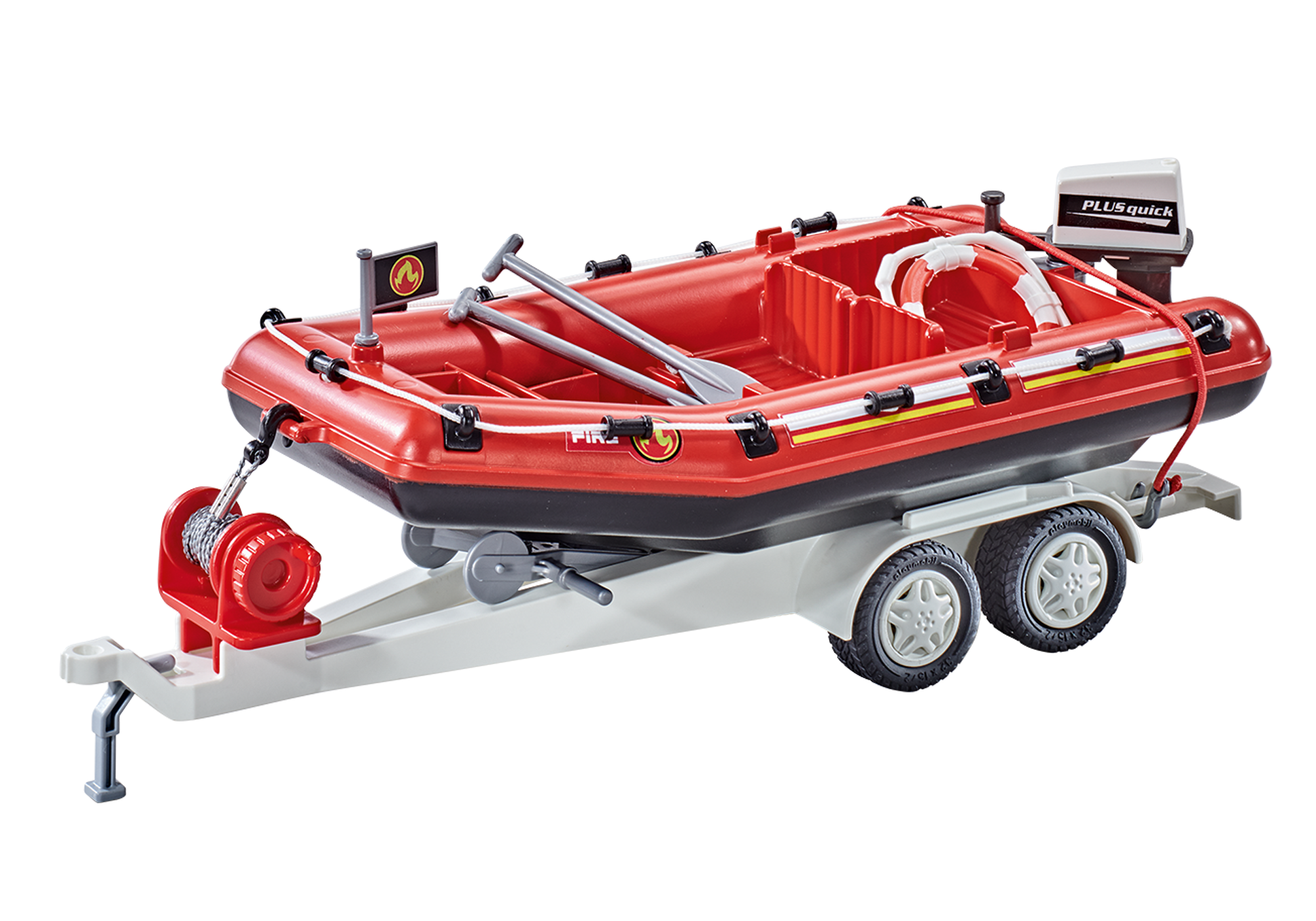 Firefighting Inflatable Boat with Trailer