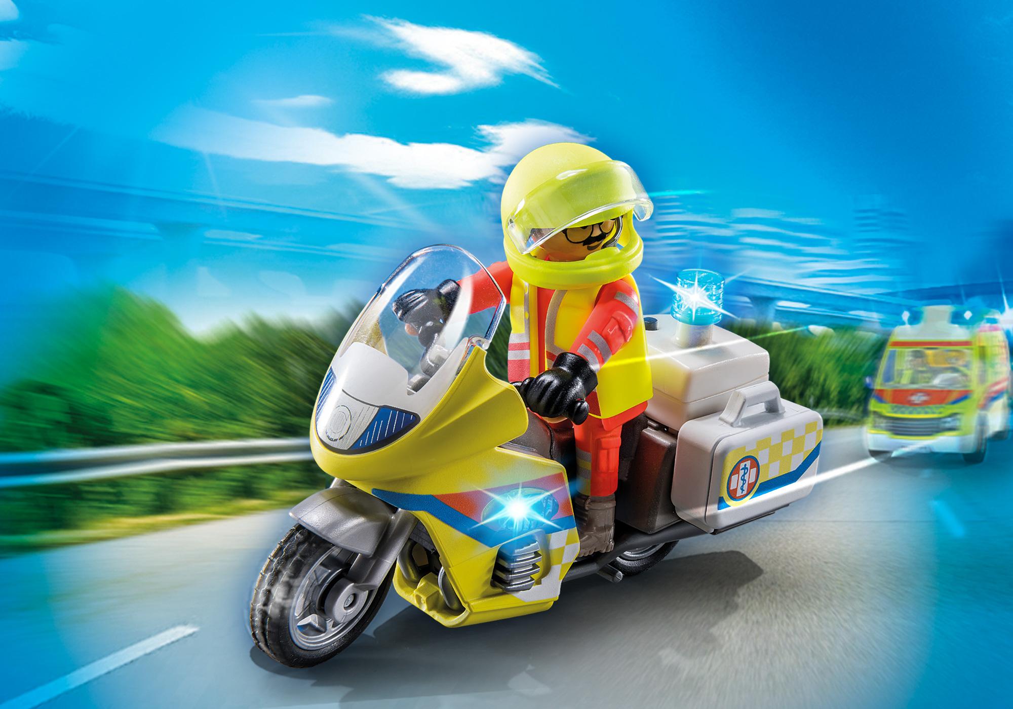 Rescue Motorcycle with Flashing Light