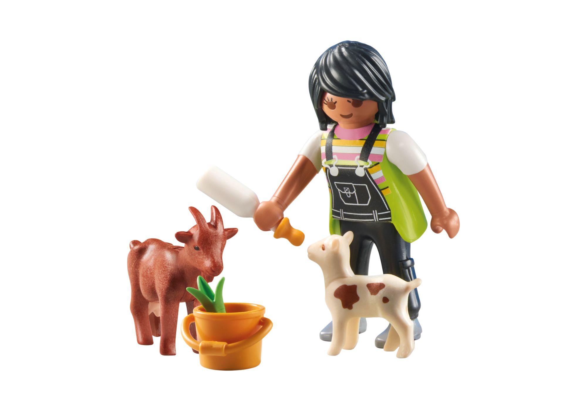 Woman with Goats