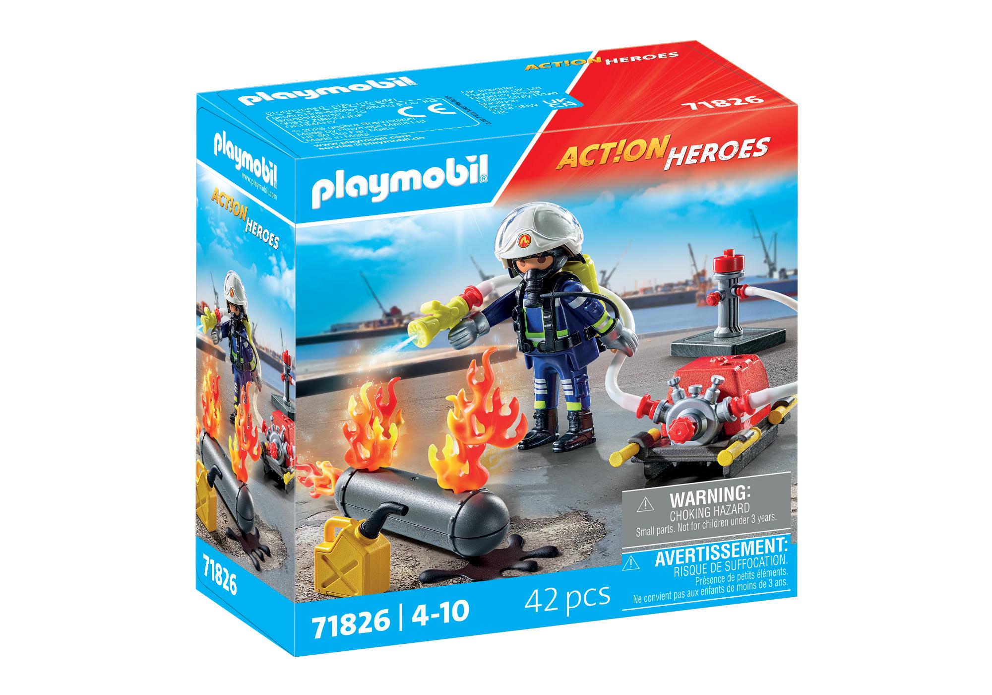 Firefighter with Water Pump