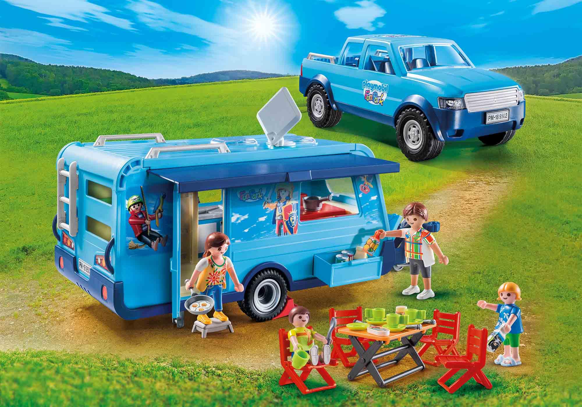 PLAYMOBIL-FunPark Pickup with Camper