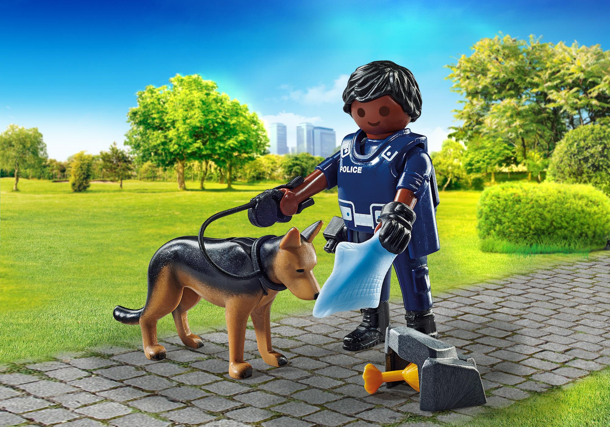 Policeman with Dog