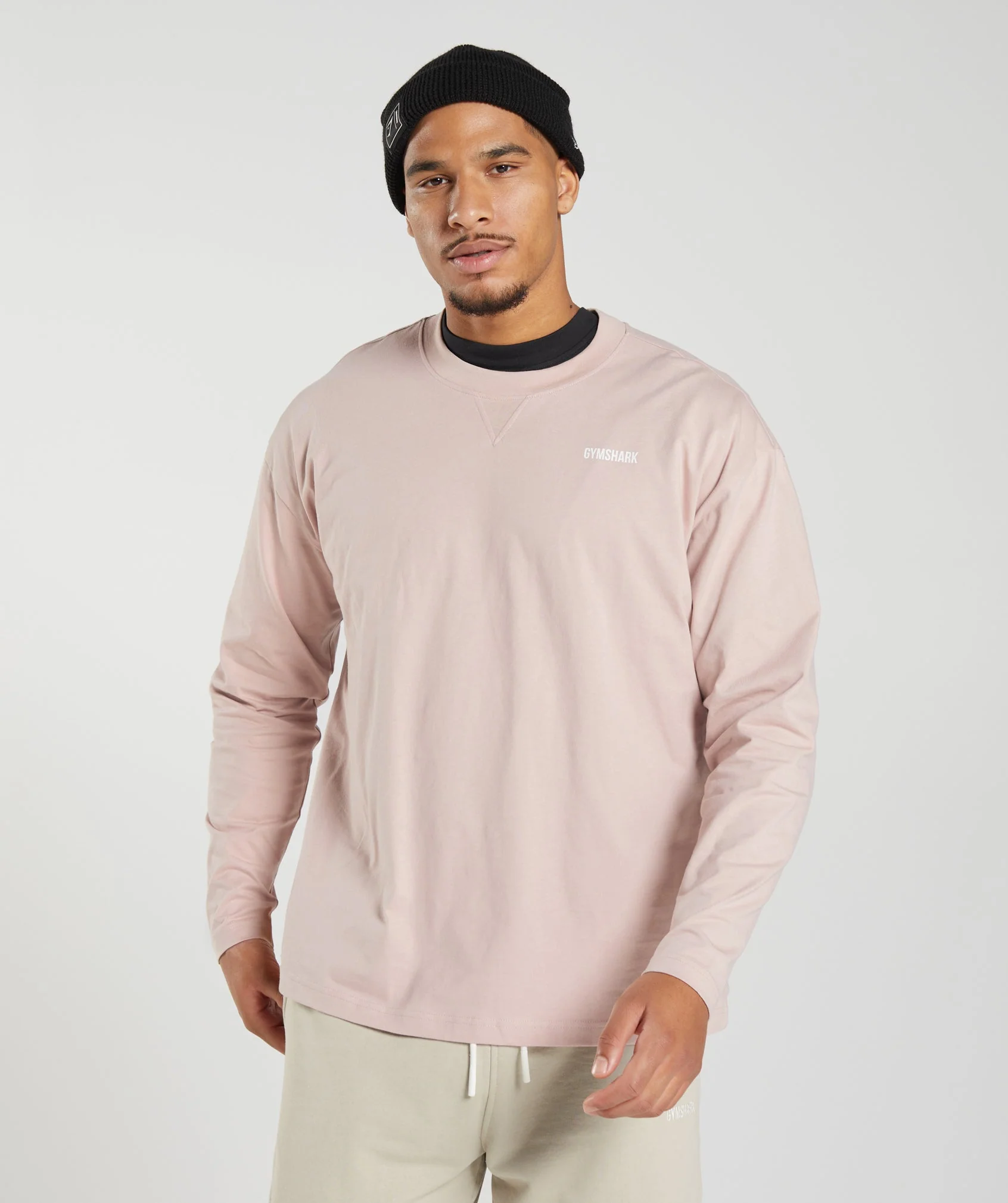 Gymshark Rest Day Sweats Long Sleeve T-Shirt - Dusty Taupe