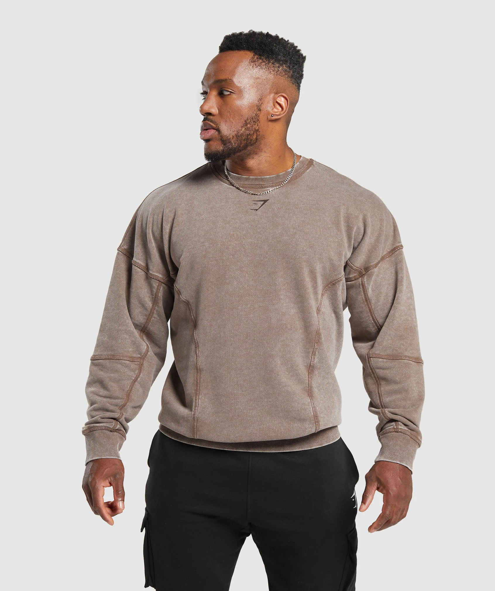 Gymshark Heritage Washed Crew - Penny Brown