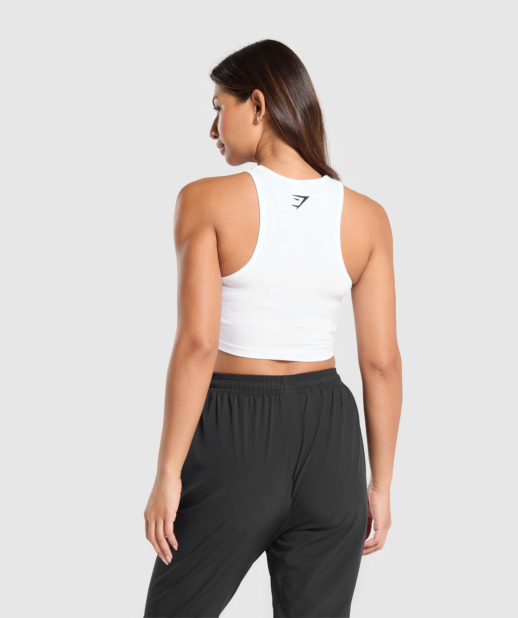 Gymshark Block Crop Tank - White