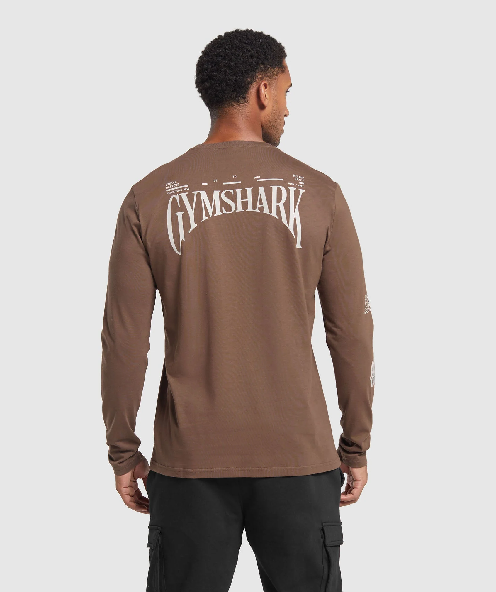 Gymshark Hybrid Wellness Long Sleeve T-Shirt - Penny Brown