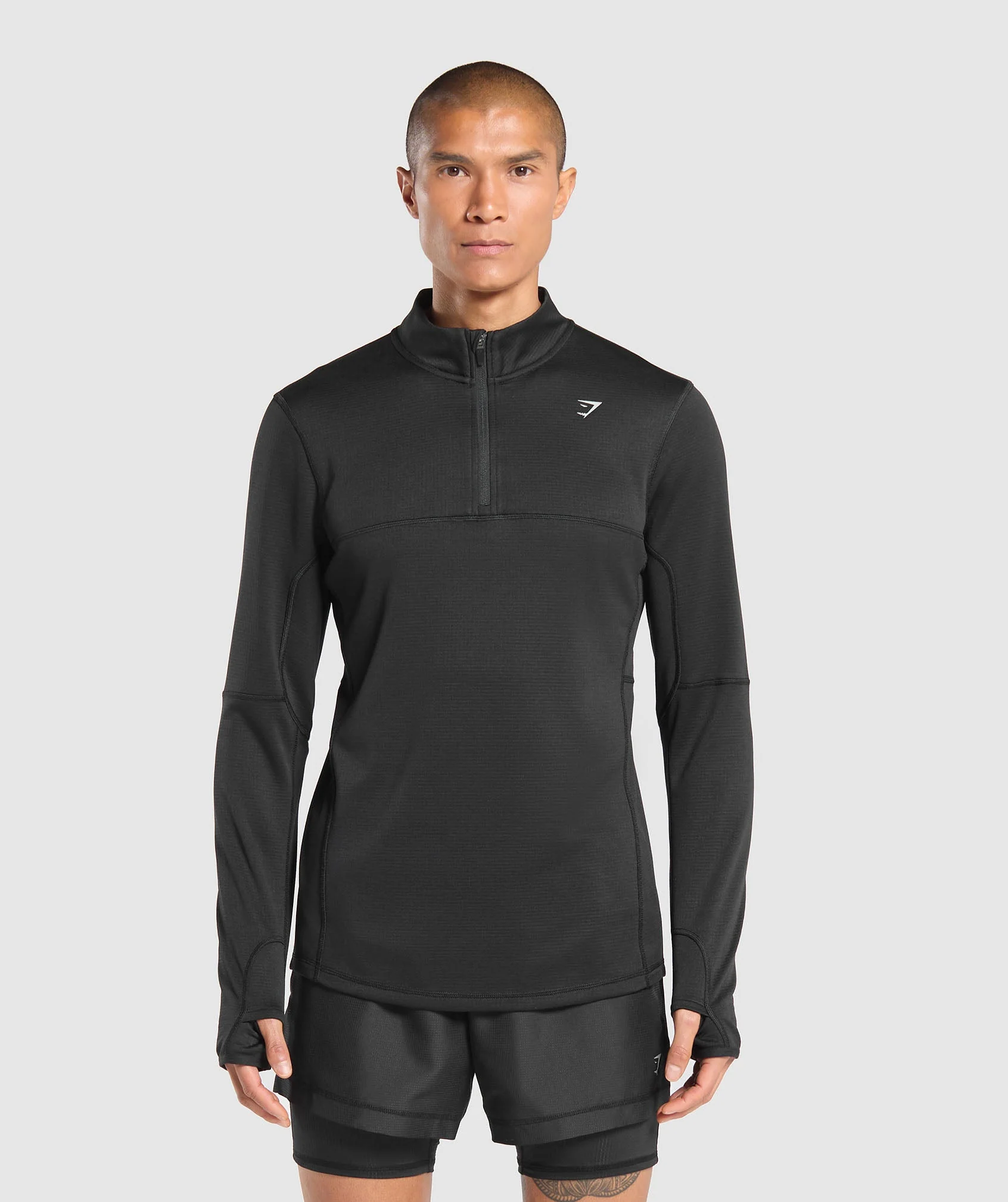 Gymshark Running 1/4 Zip - Black