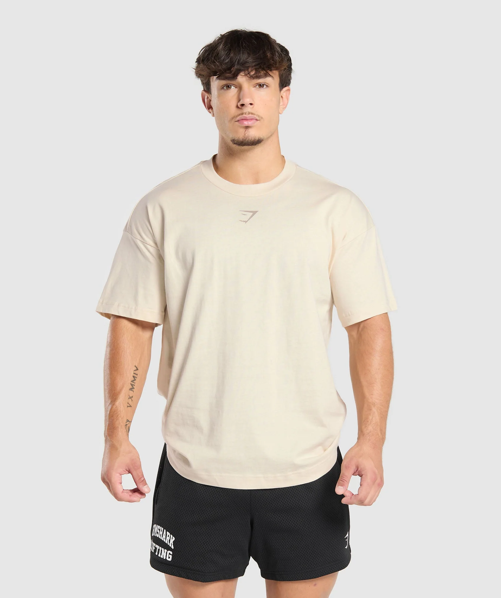 Gymshark Strength Department Graphic T-Shirt - Ecru White