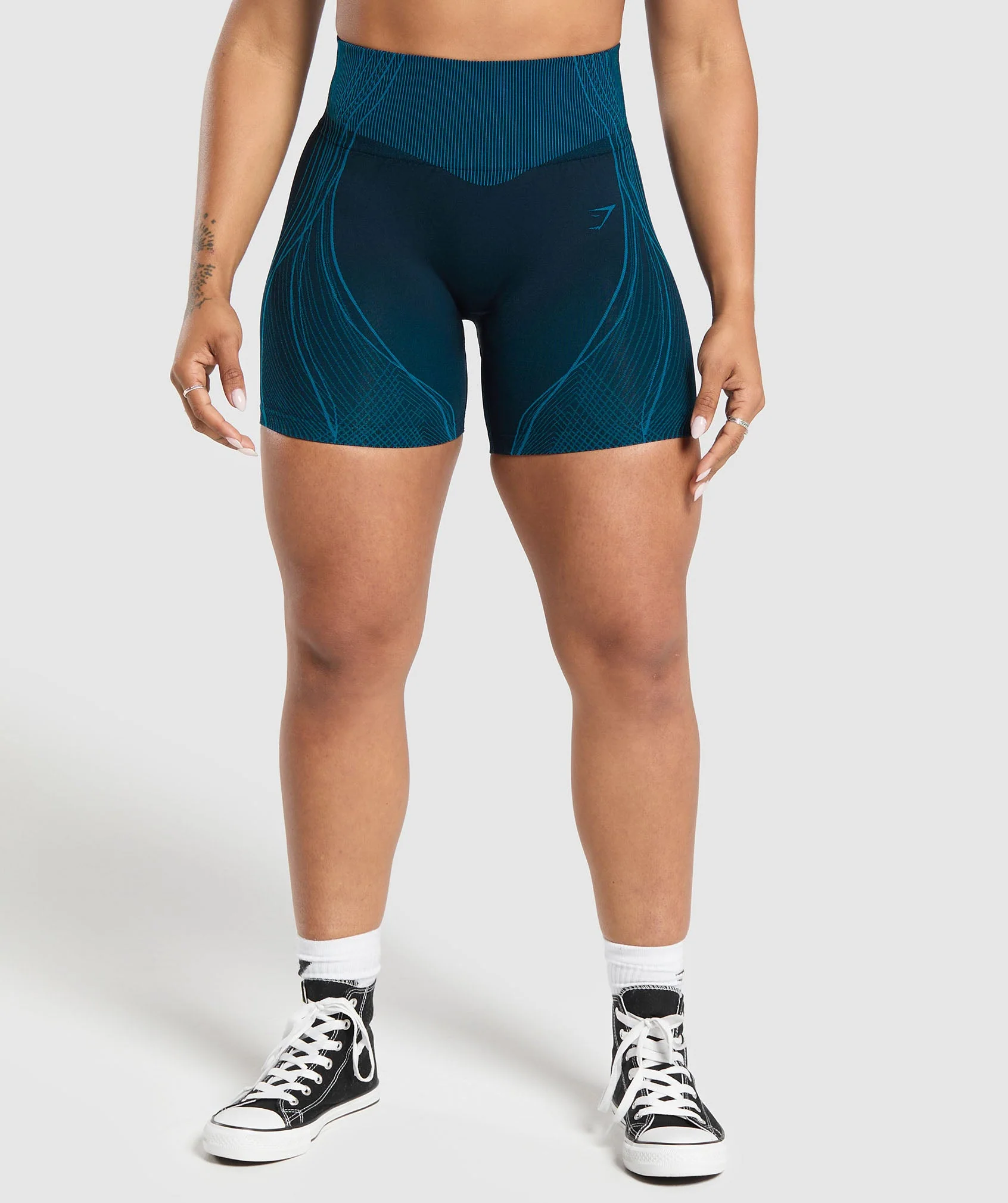 GS x Analis Apex Seamless Shorts - Midnight Blue/Lats Blue
