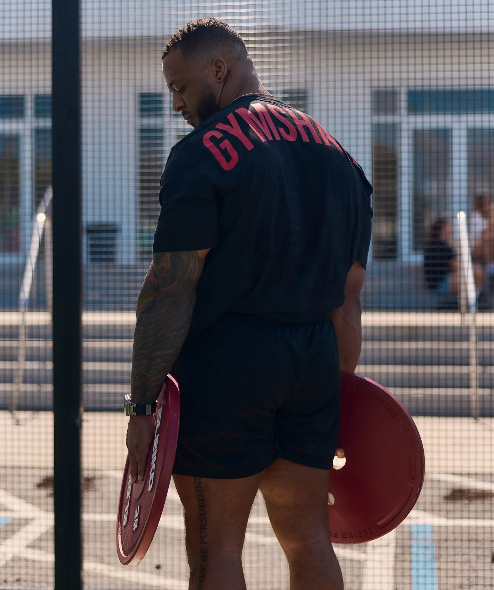 Gymshark Power T-Shirt - Black/Conditioning Red
