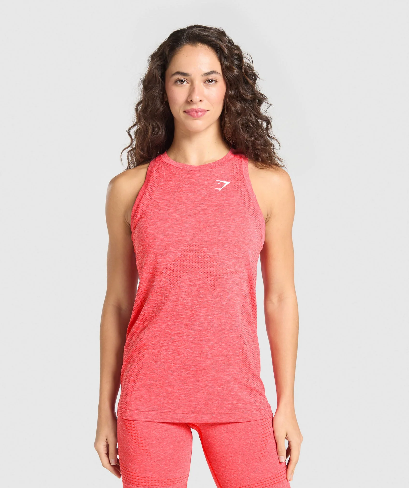 Gymshark Vital Seamless Light Tank - Coral Red Marl