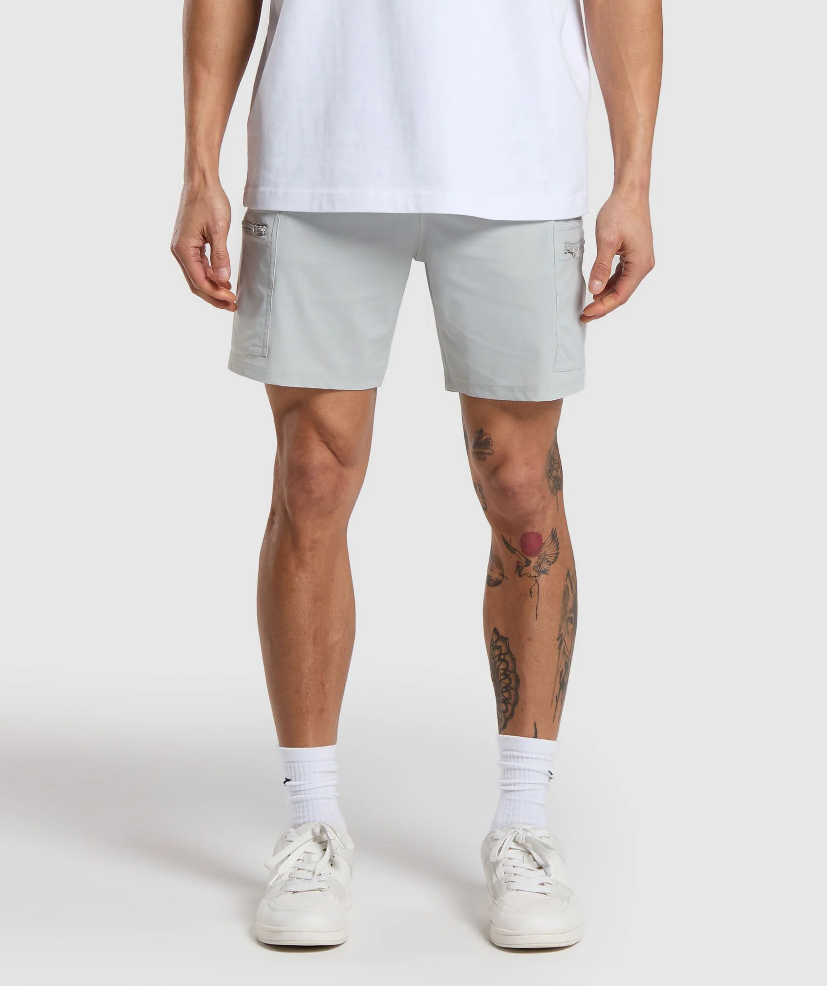 Gymshark Rest Day 6 Cargo Shorts - Light Grey