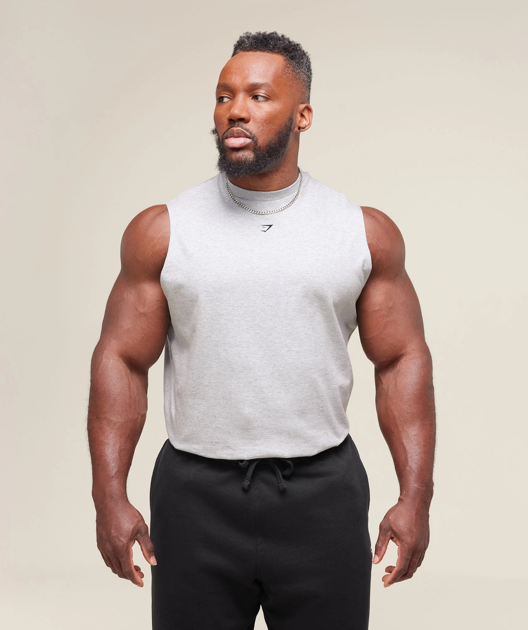 Gymshark Heavy Duty Tank - Light Grey Core Marl