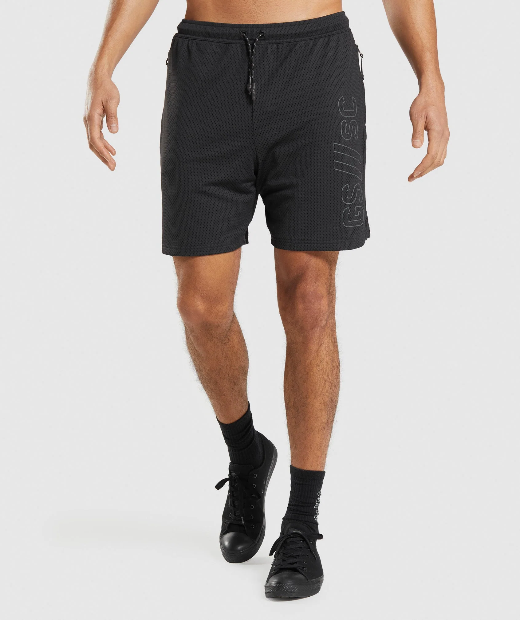 Gymshark//Steve Cook Mesh Shorts - Black