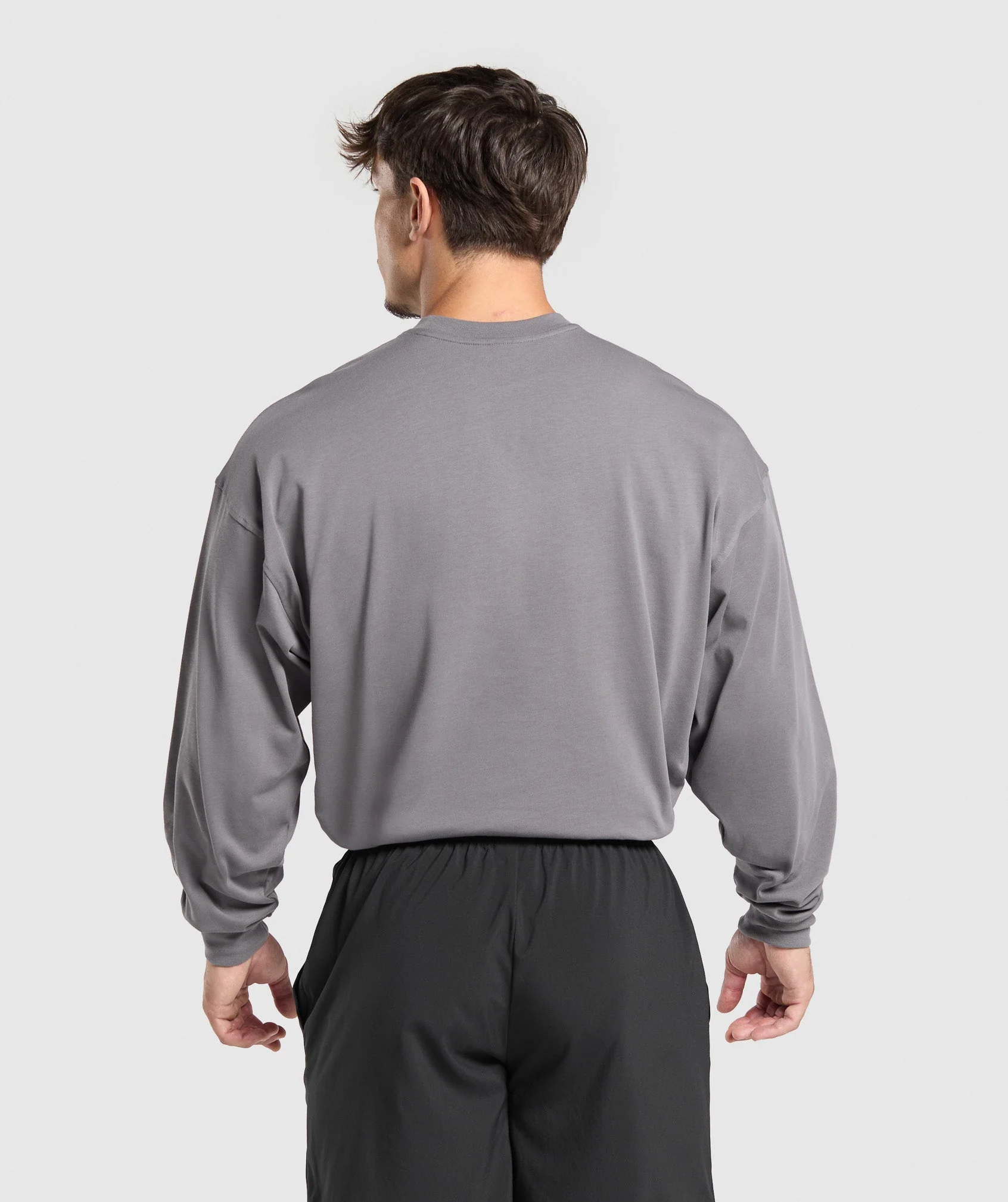Gymshark British Iron Long Sleeve T-Shirt - Brushed Grey