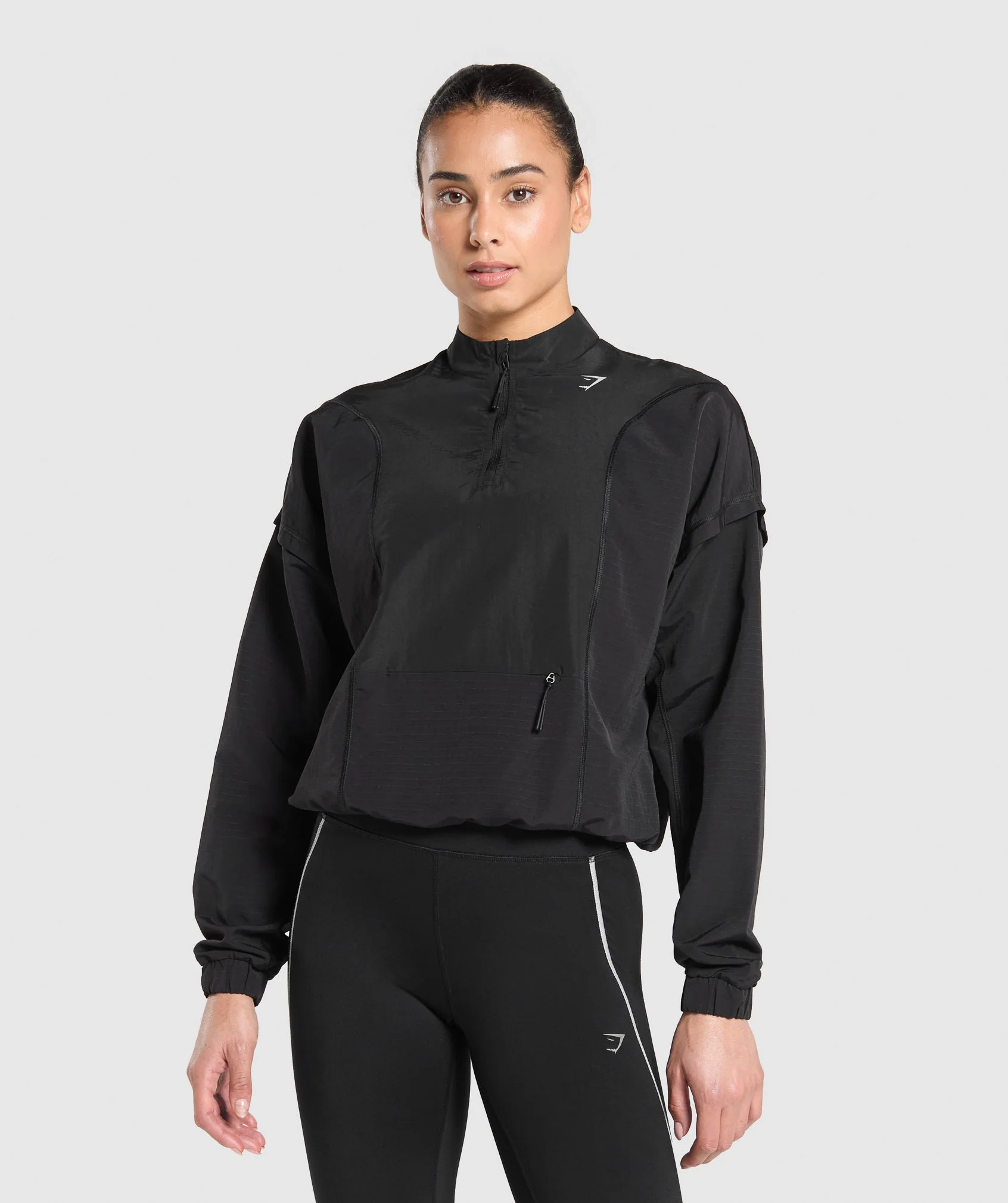 Gymshark Running 1/4 Zip Track Top - Black
