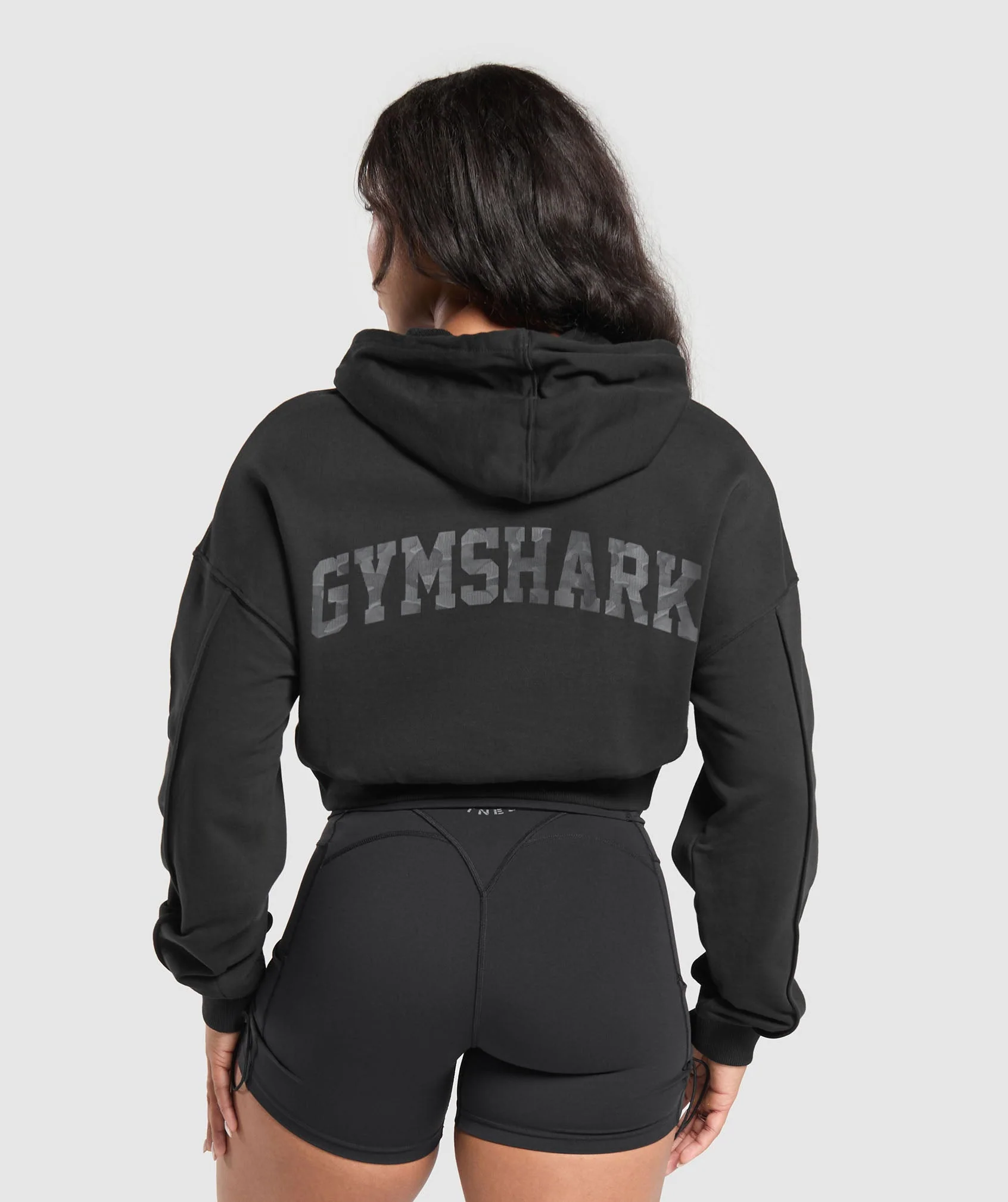Gymshark Adapt Camo Graphic Hoodie - Black