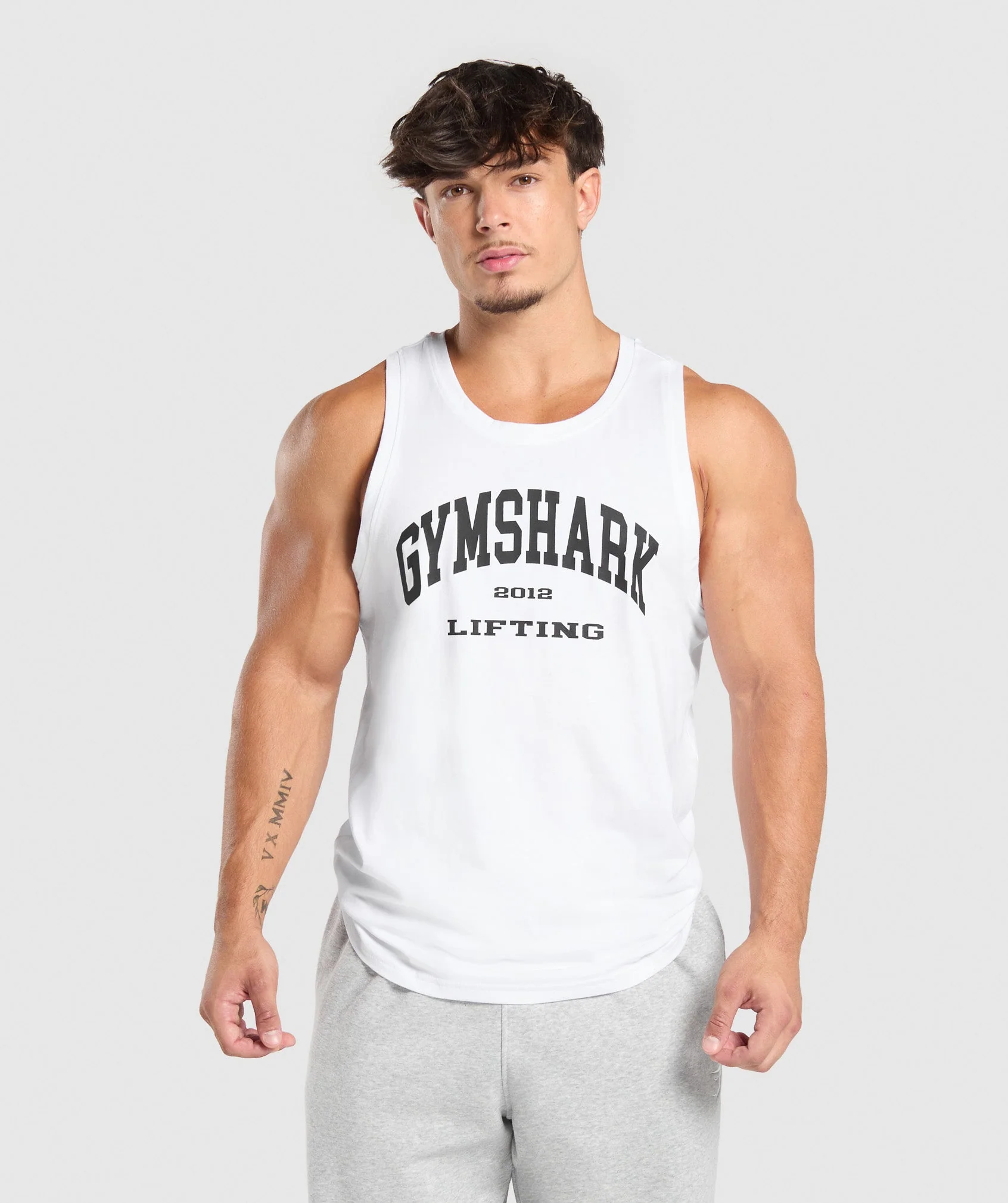 Gymshark 2012 Lifting Tank - White