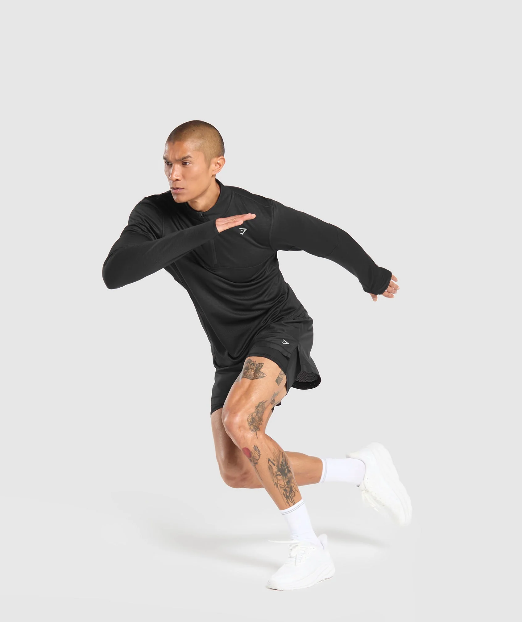 Gymshark Running 1/4 Zip - Black