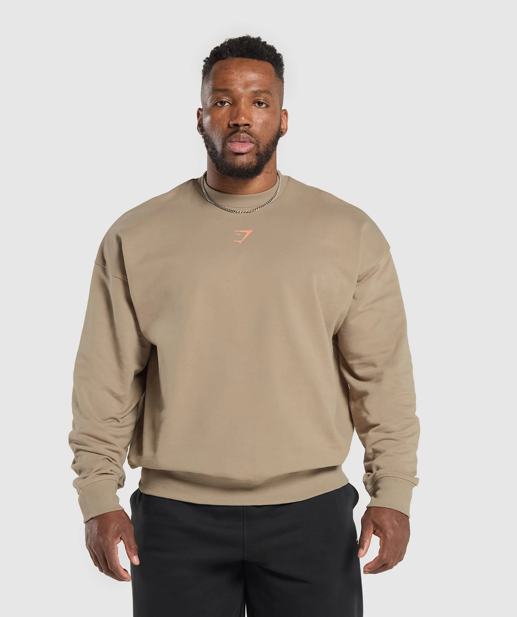 Gymshark Trophy Graphic Crew - Cement Brown