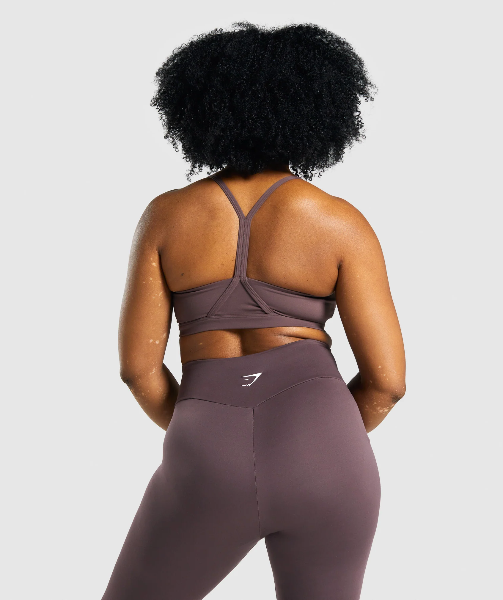 Gymshark V Neck Sports Bra - Brown
