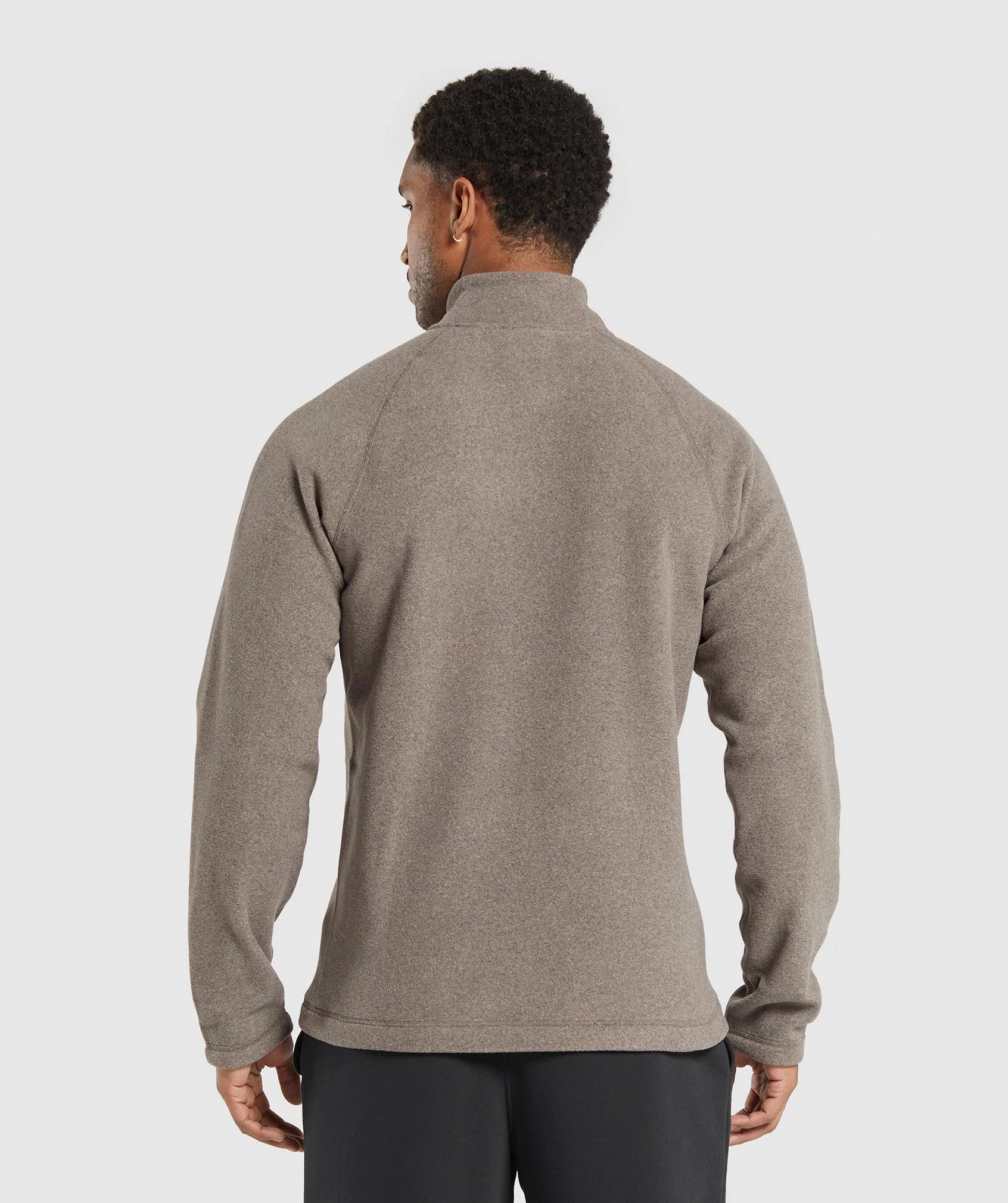 Gymshark Fleece 1/4 Zip - Camo Brown/Sand Brown