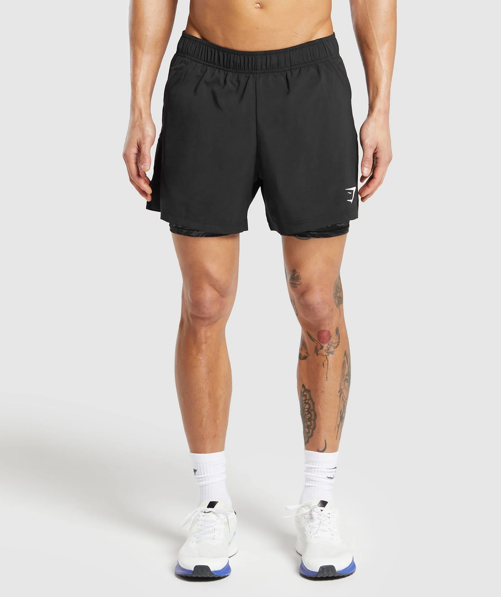 Gymshark Sport 5 2 in 1 Shorts - Black/Asphalt Grey