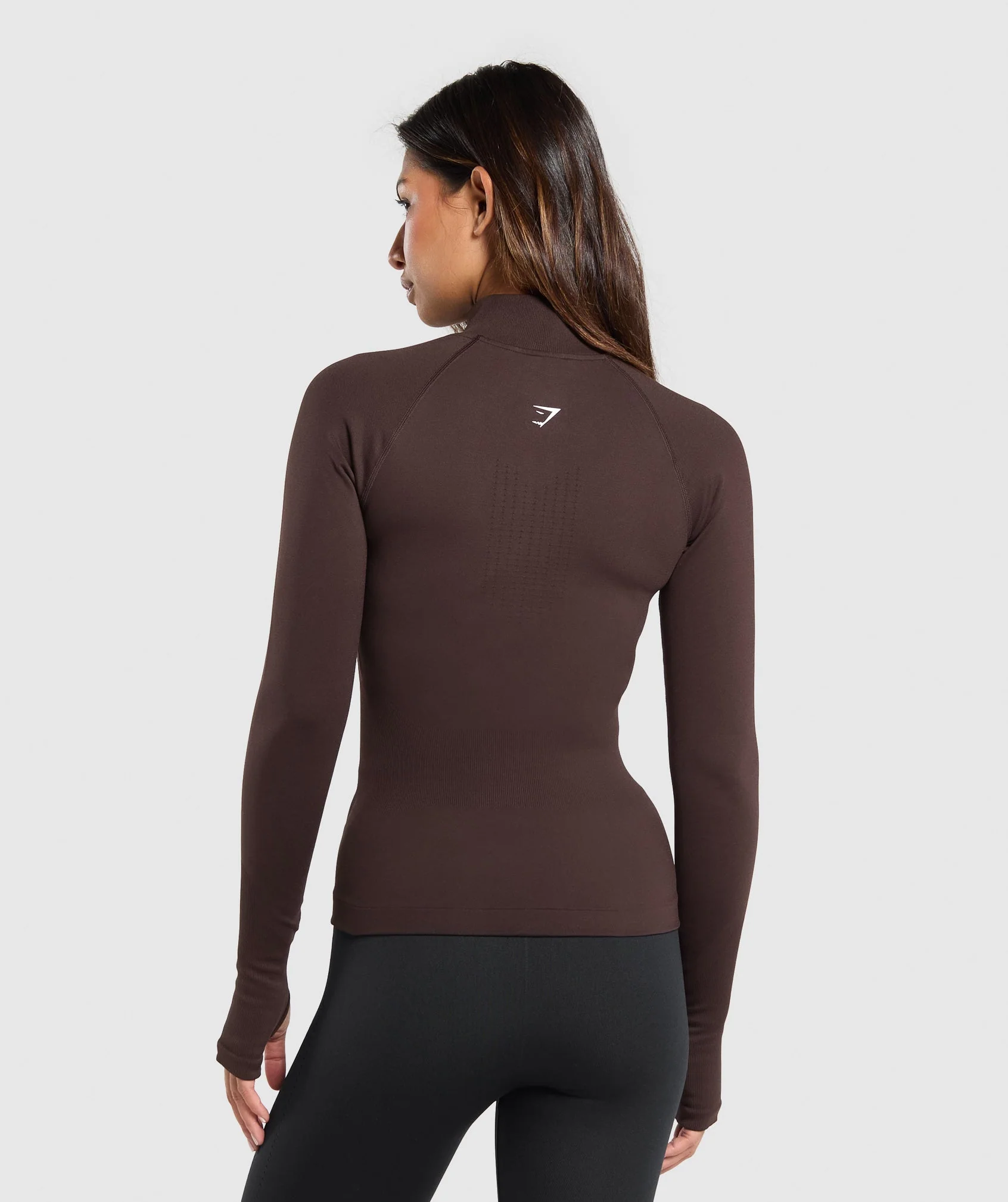 Gymshark Sweat Seamless Zip Up Jacket - Heritage Brown