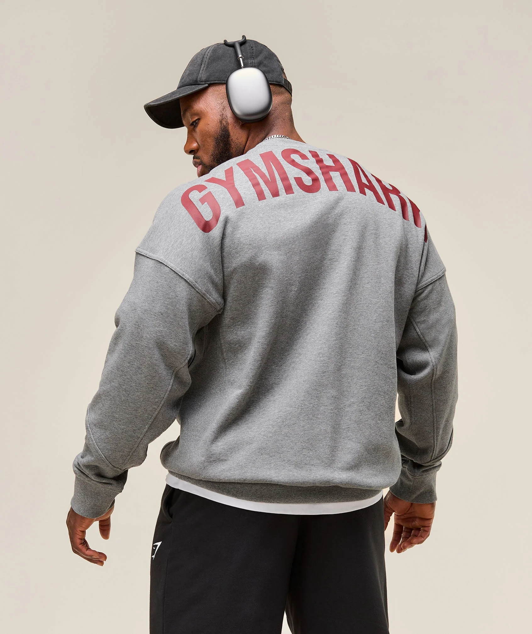 Gymshark Power Crew - Charcoal Core Marl