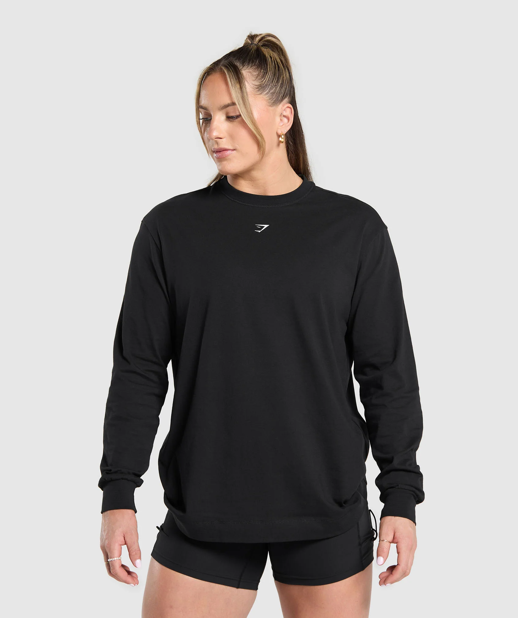 Gymshark Lifting Club Graphic Long Sleeve Top - Black