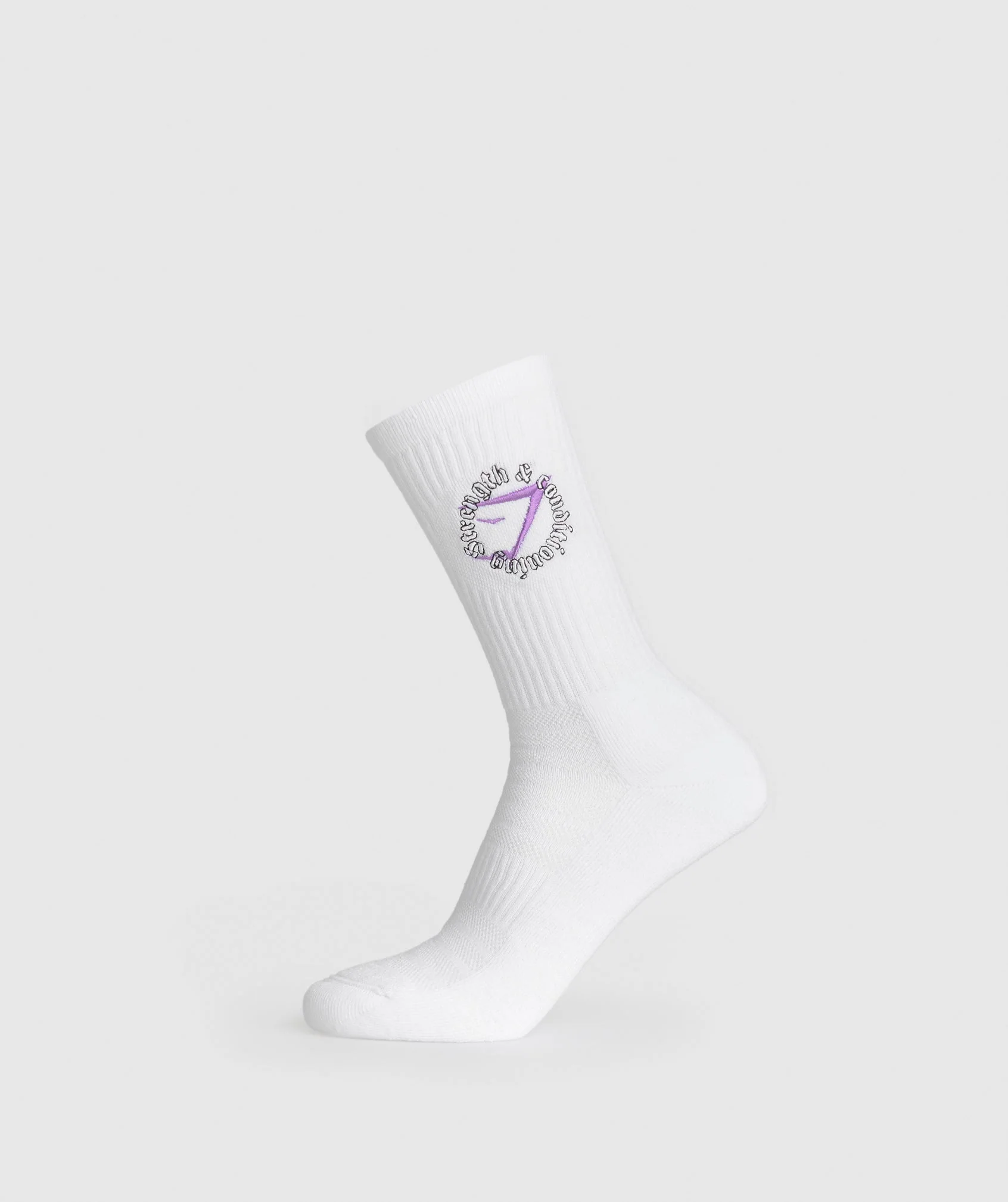 Gymshark Strength and Conditioning Crew Socks - White