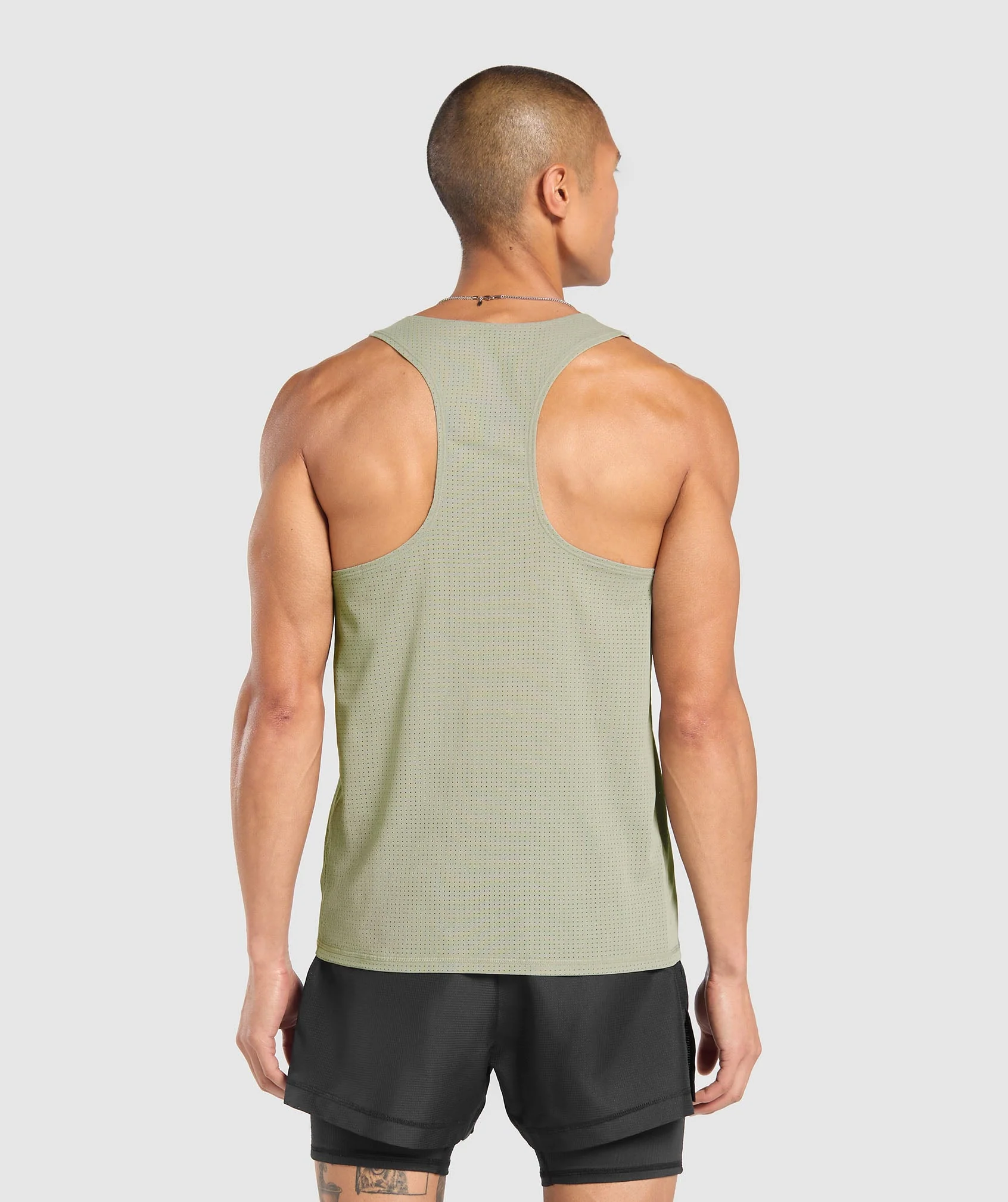 Gymshark Running Tank - Chalk Green