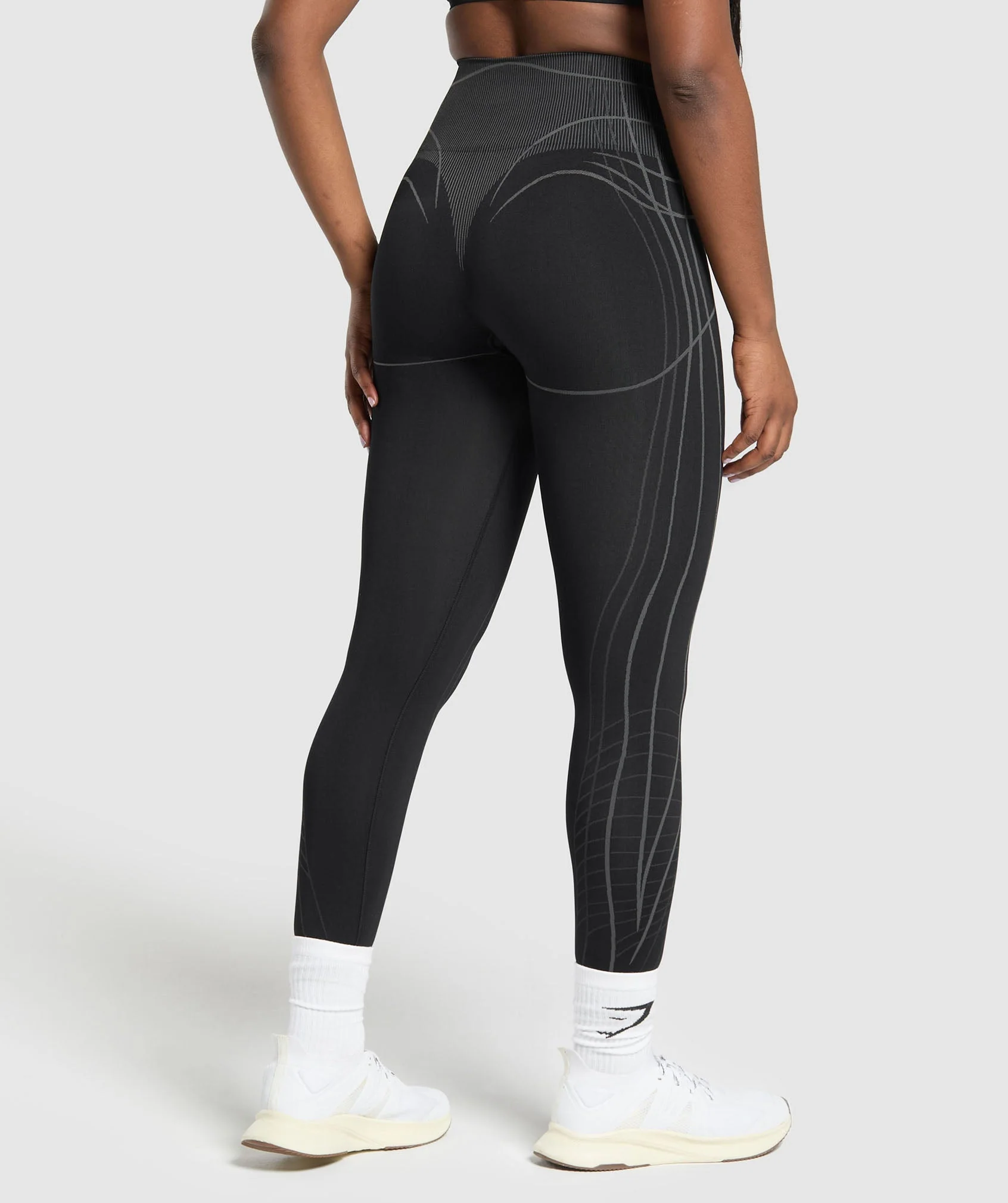 Gymshark Apex Seamless Leggings - Black/Graphite Grey