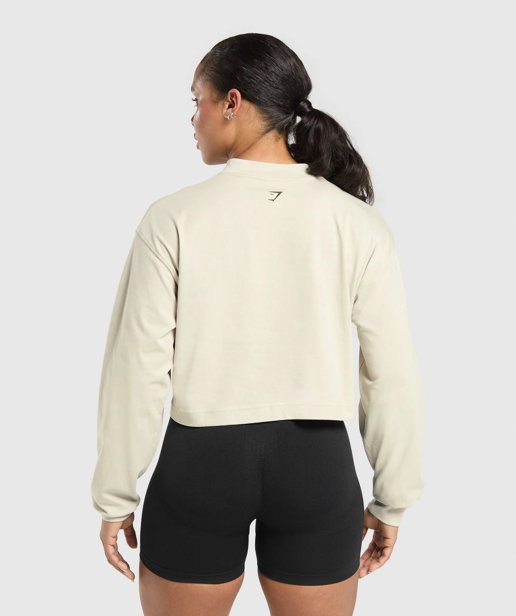Gymshark Two Strong Women Midi Long Sleeve Top - Pebble Grey
