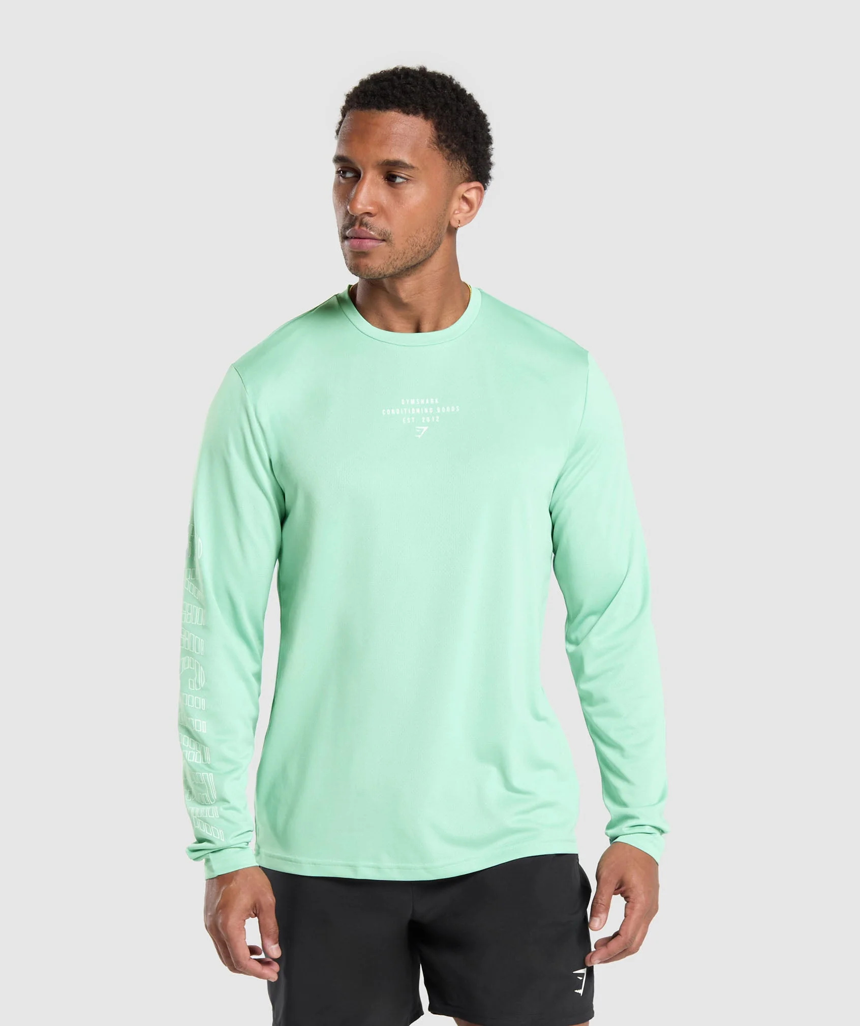 Gymshark Conditioning Goods Long Sleeve T-Shirt - Lido Green