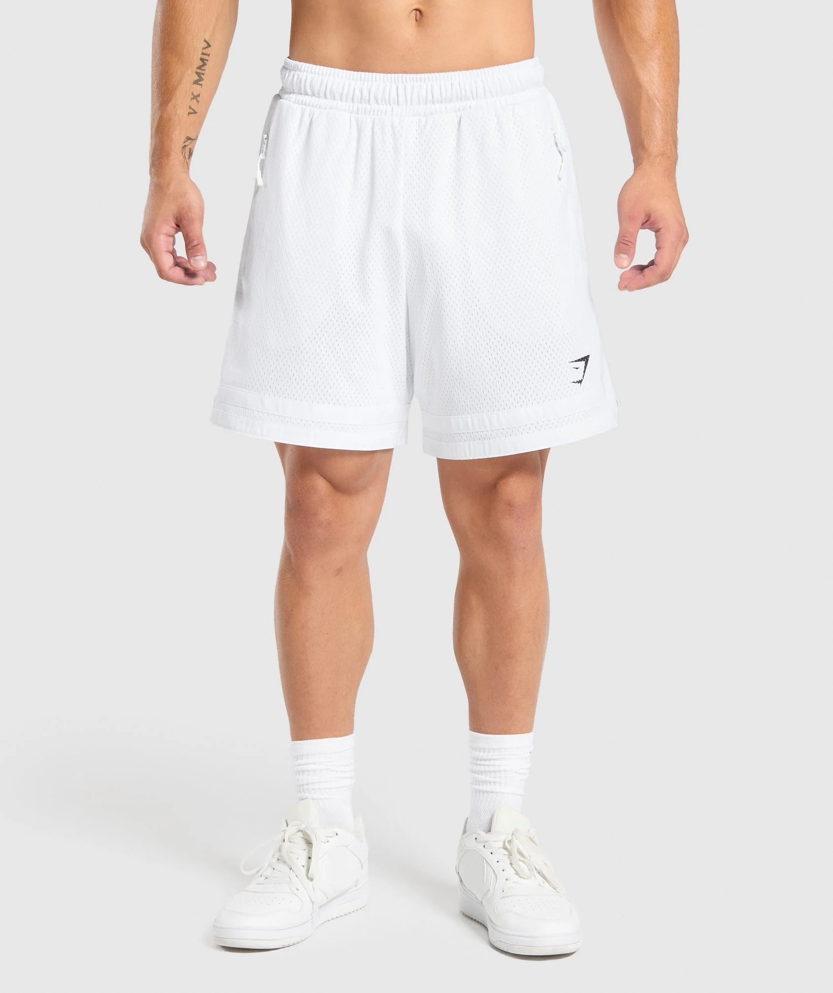 Gymshark Varsity Mesh Shorts - White