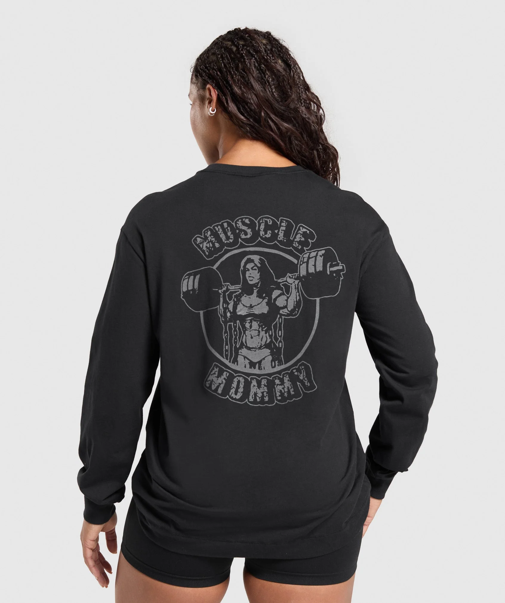 Gymshark Gritty Muscle Mommy Long Sleeve Top - Black