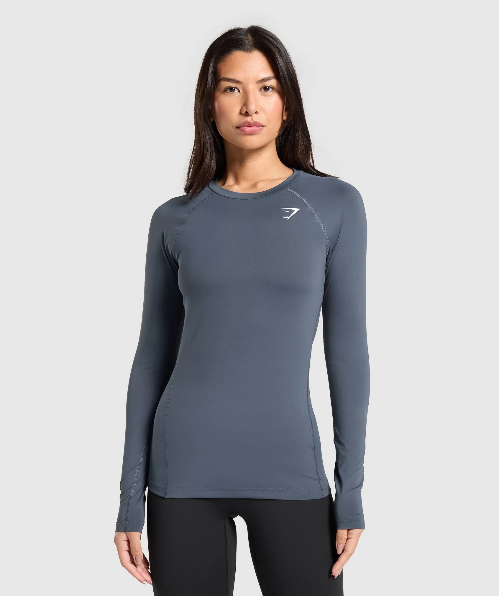 Gymshark Training Baselayer Long Sleeve Top - Titanium Blue