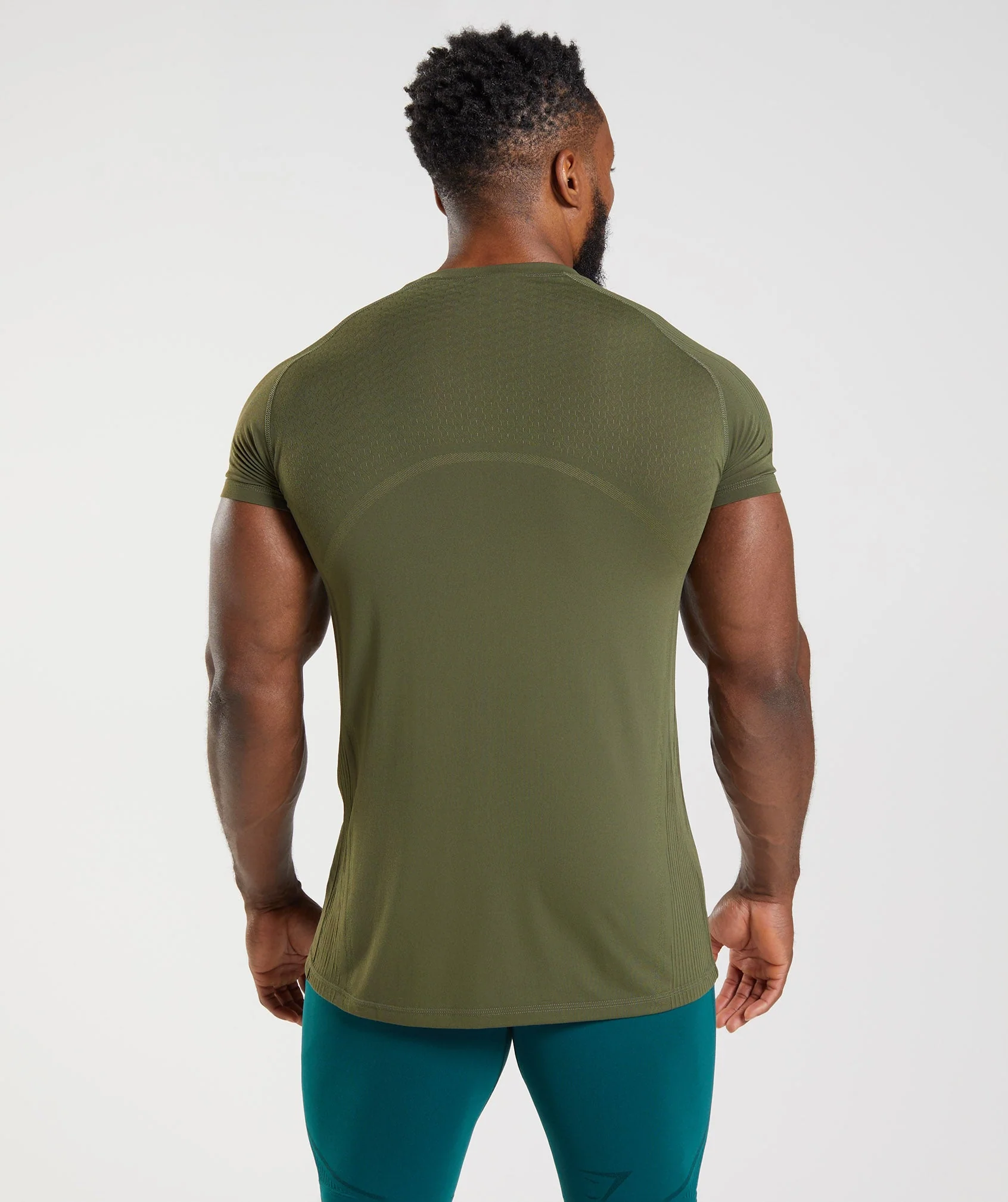 Gymshark 315 Seamless T-Shirt - Core Olive/Marsh Green