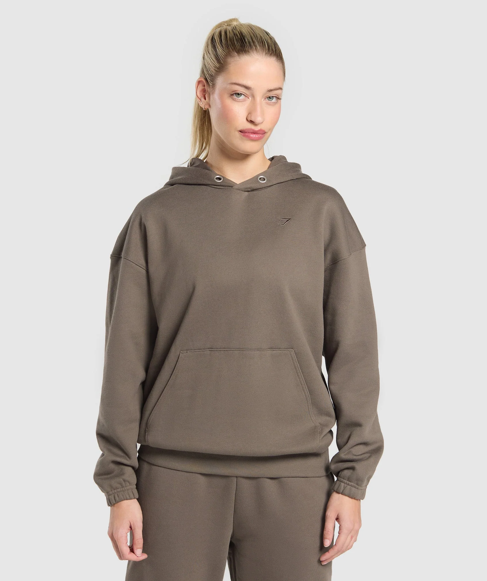 Gymshark Rest Day Sweats 2.0 Oversized Hoodie - Camo Brown