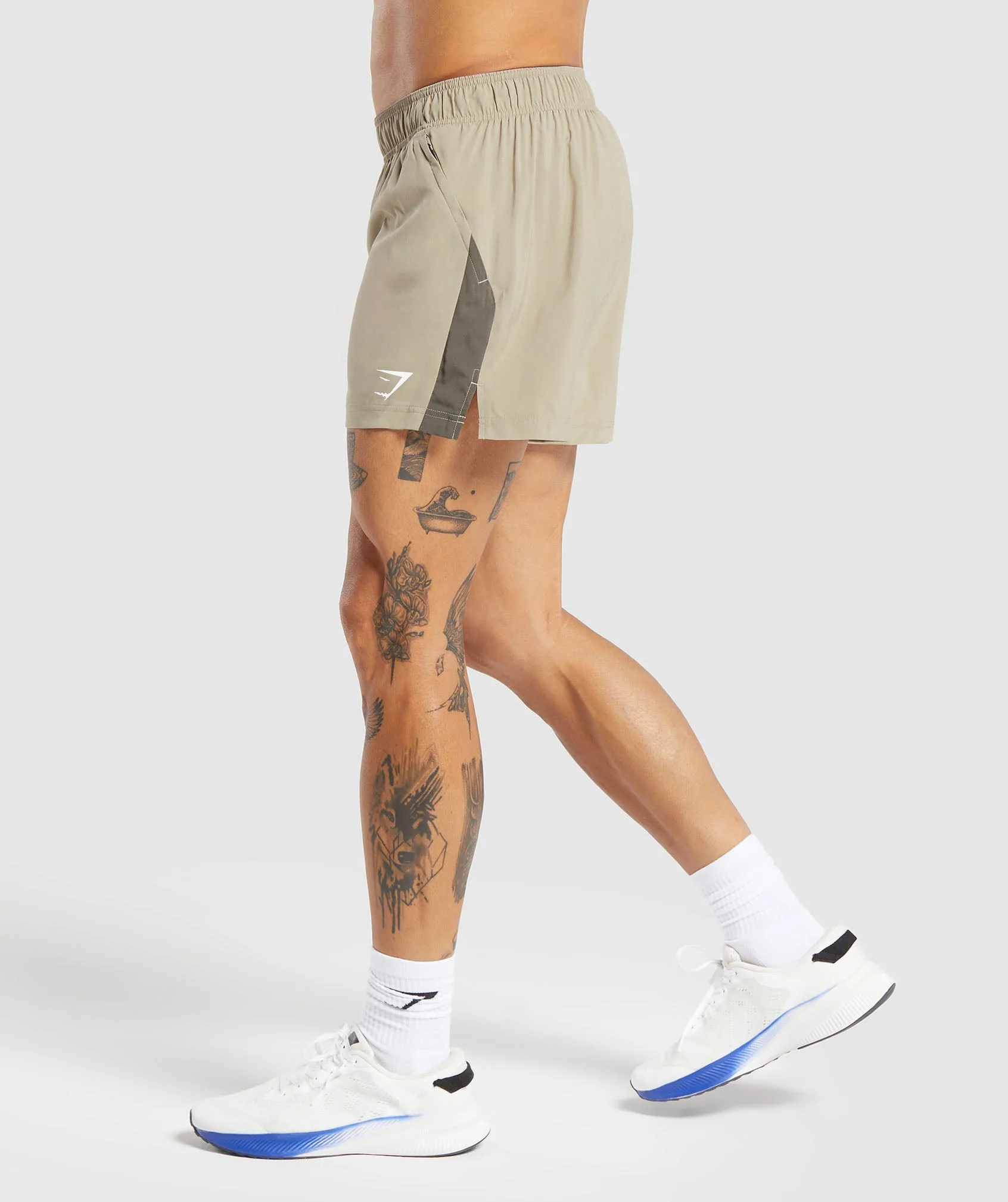 Gymshark Sport 5 Shorts - Sand Brown/Camo Brown