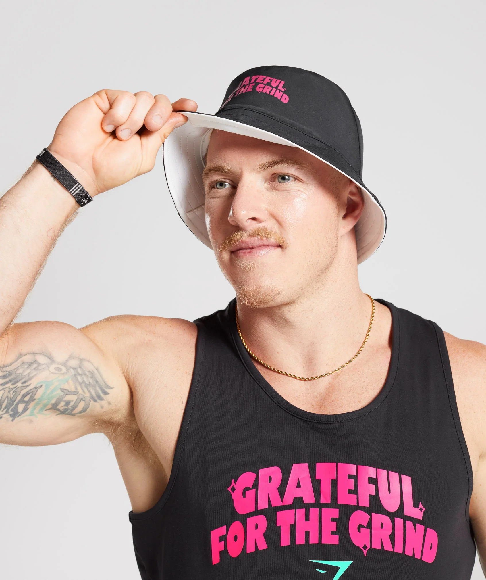 Gymshark Noah Ohlsen Bucket Hat - Black/Pink