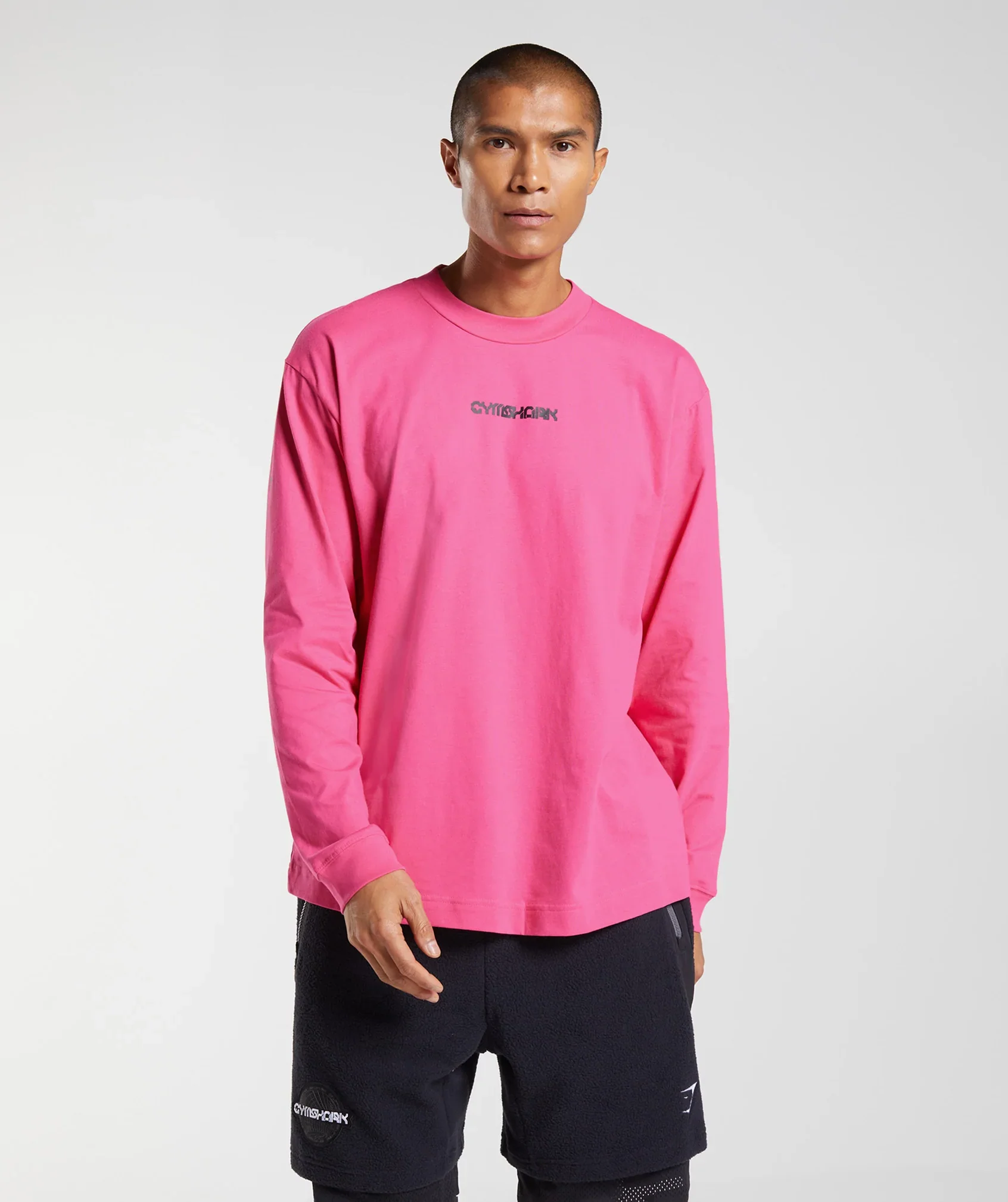 Gymshark Vibes Long Sleeve T-Shirt - Bright Fuchsia