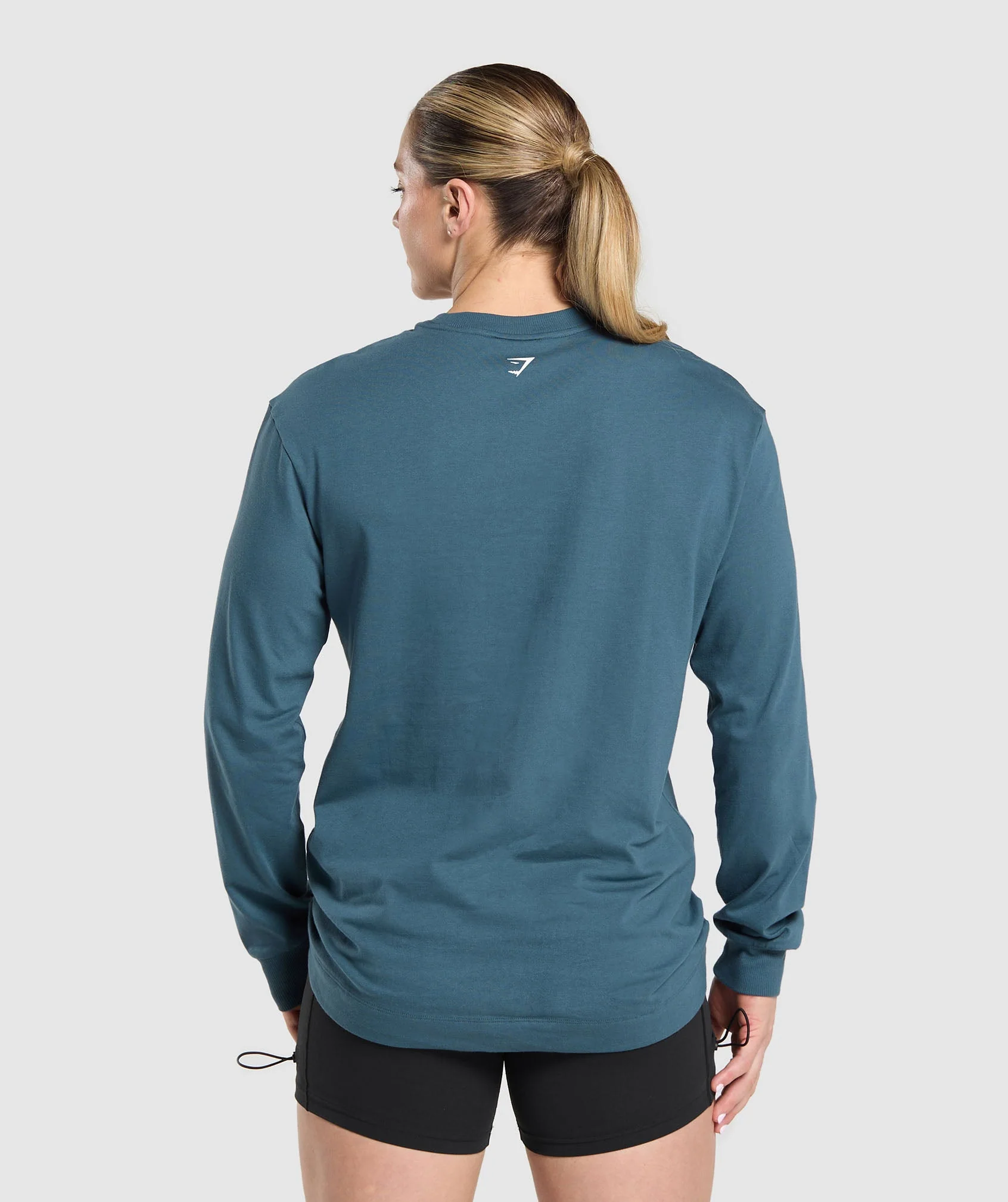 Gymshark Strength In Numbers Long Sleeve Top - Cargo Blue