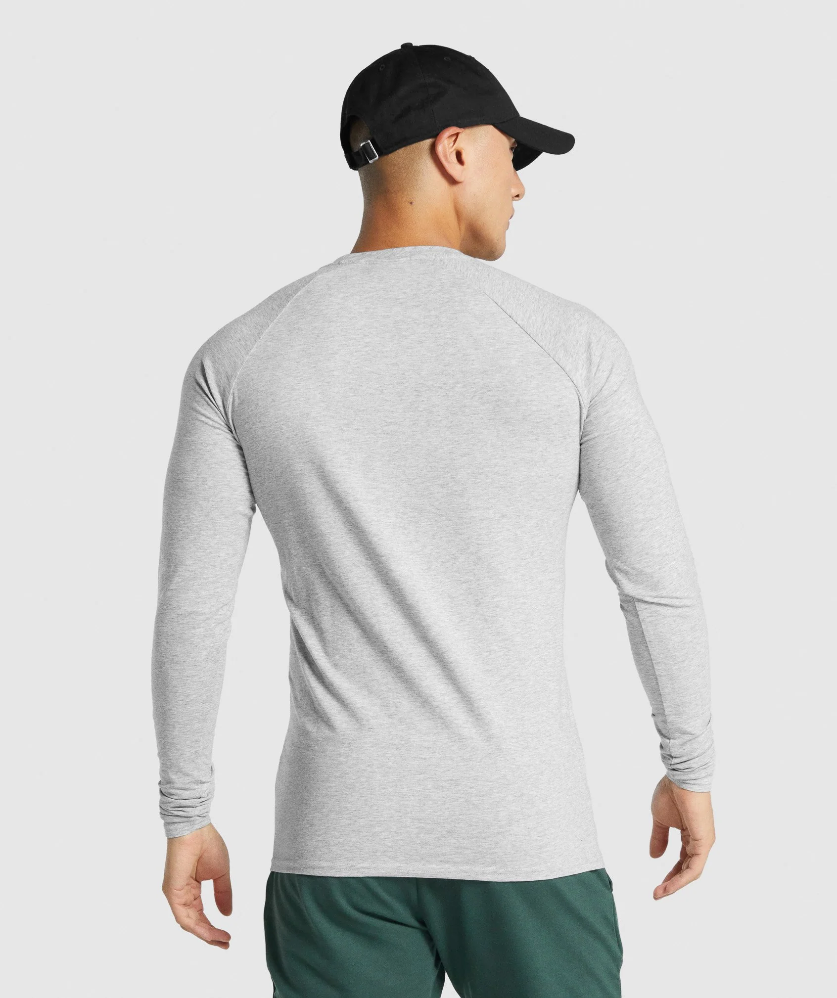 Gymshark Critical 2.0 Long Sleeve T-Shirt - Light Grey Marl