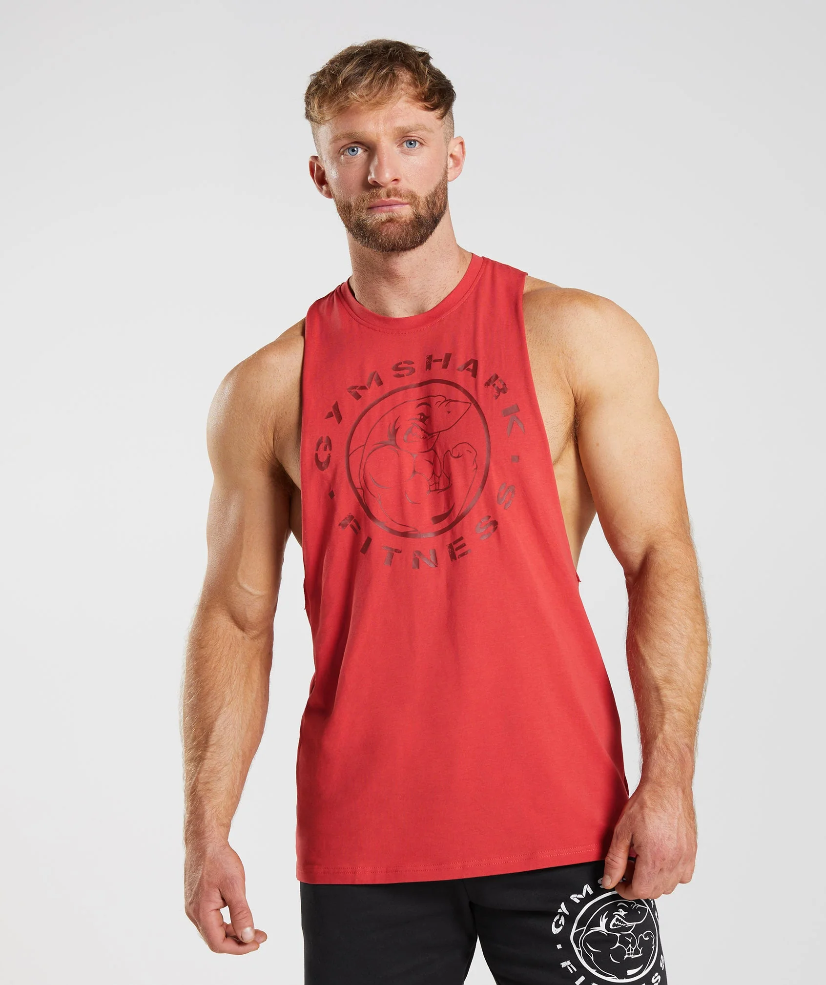 Gymshark Legacy Drop Arm Tank - Volcanic Red