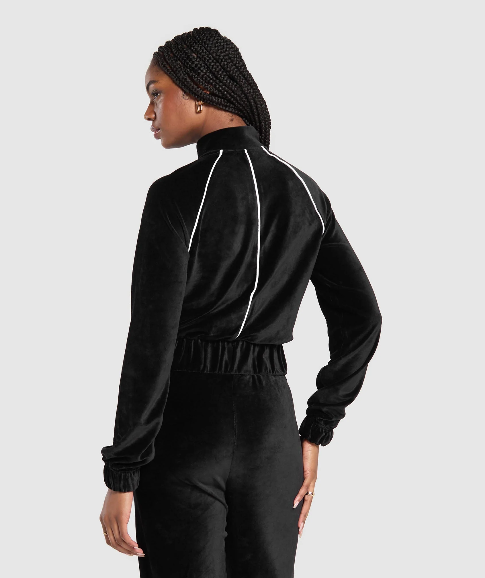 Gymshark Velour Tracktop - Black