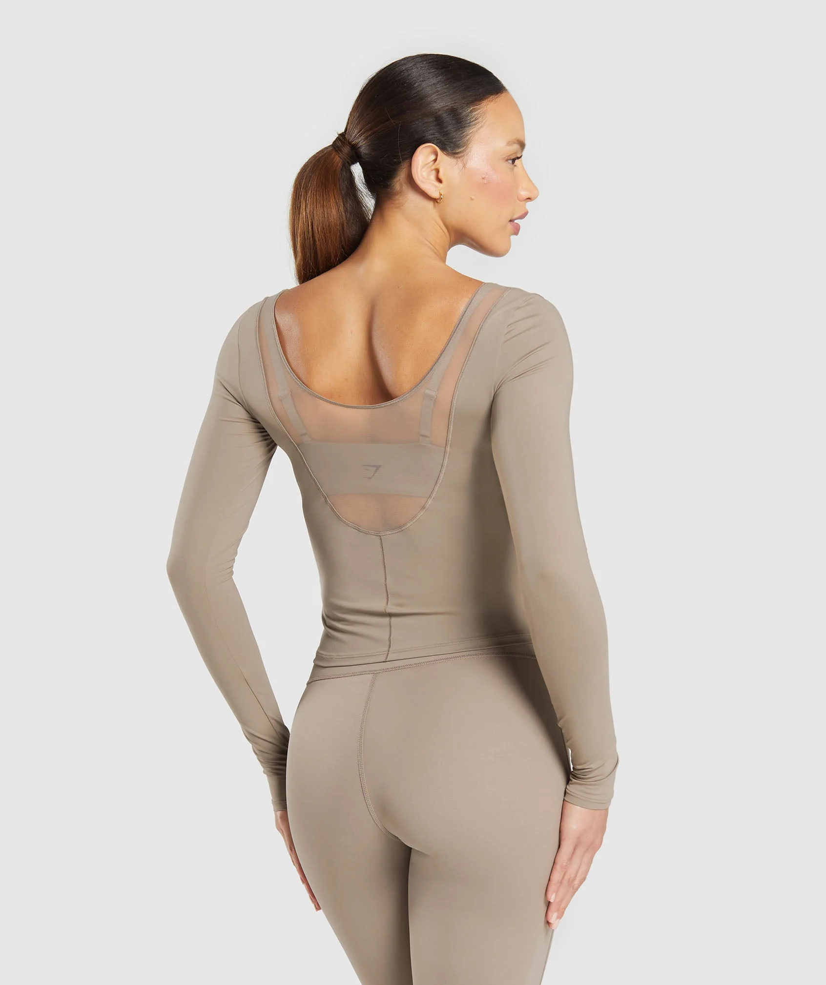 Gymshark Elevate Long Sleeve Top - Lifestyle Brown