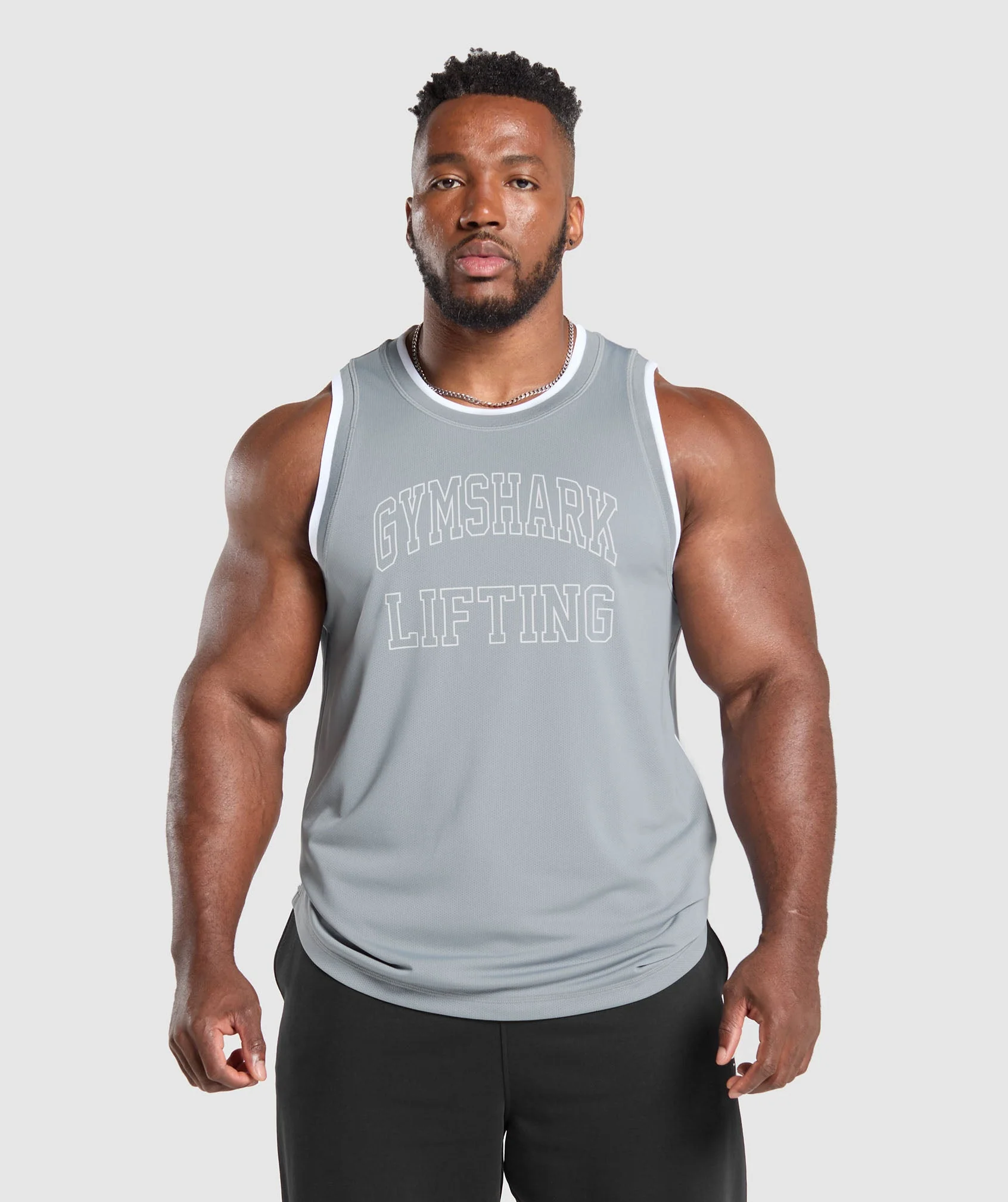Gymshark Mesh Tank - Denim Grey