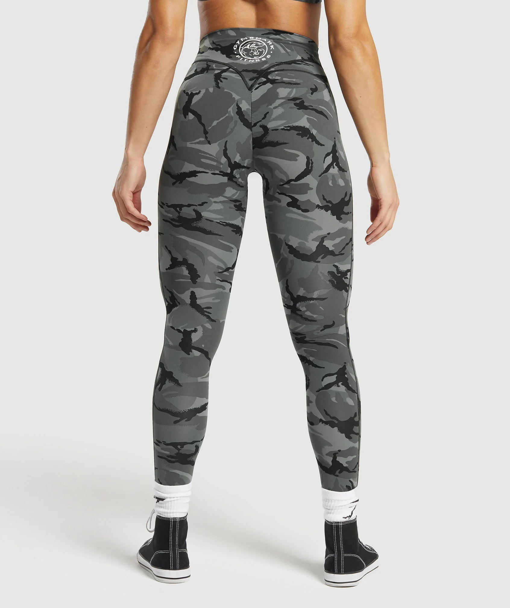 Gymshark Legacy Printed Regular Leggings - Pitch Grey
